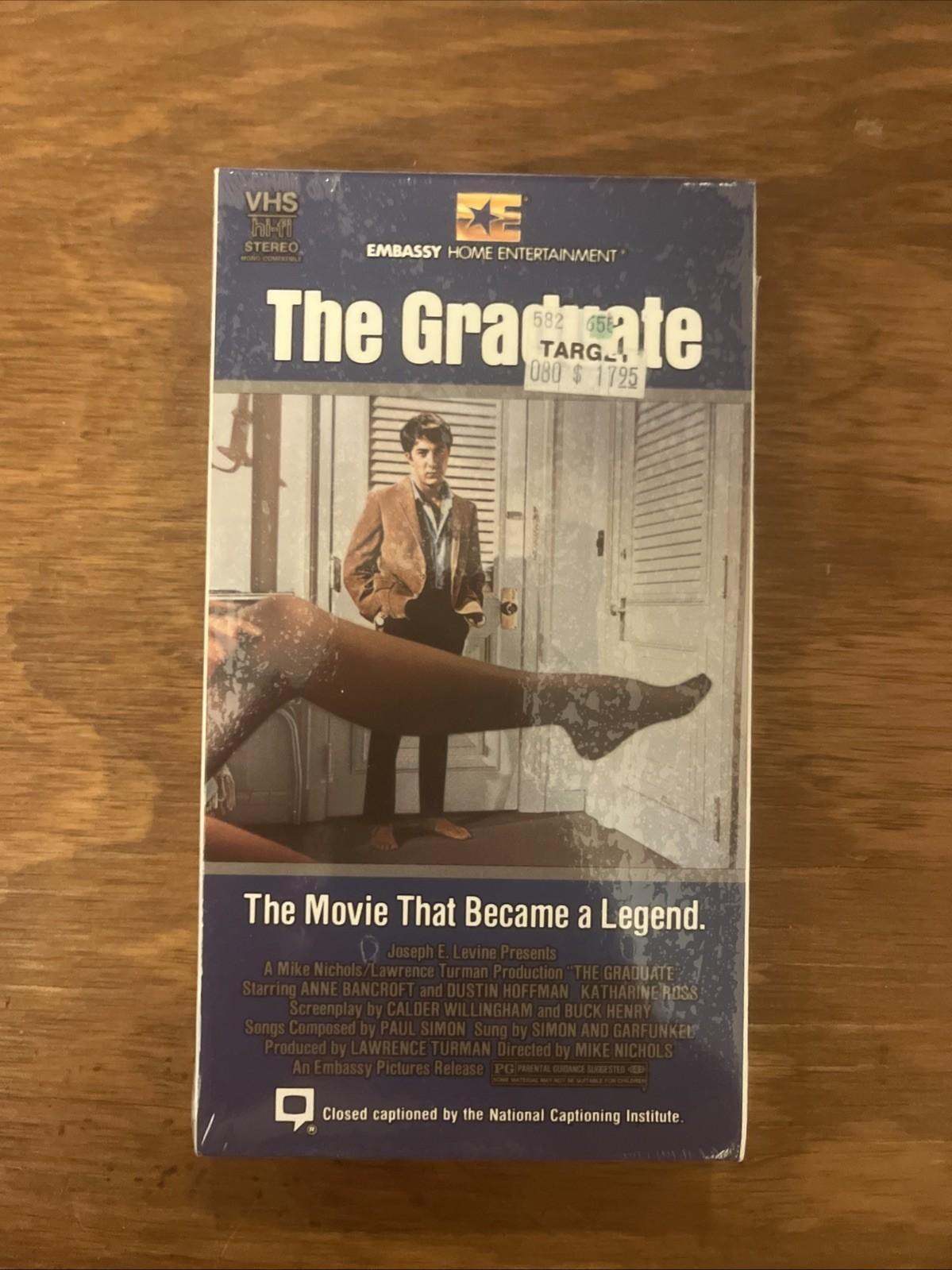 Vintage Factory Sealed VHS THE GRADUATE Dustin Hoffman 1987 Release Watermarks