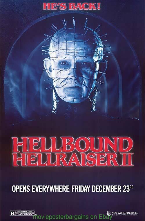 HELLBOUND : HELLRAISER II 2 MOVIE POSTER MINT Original 27x40 Advance Style 1988