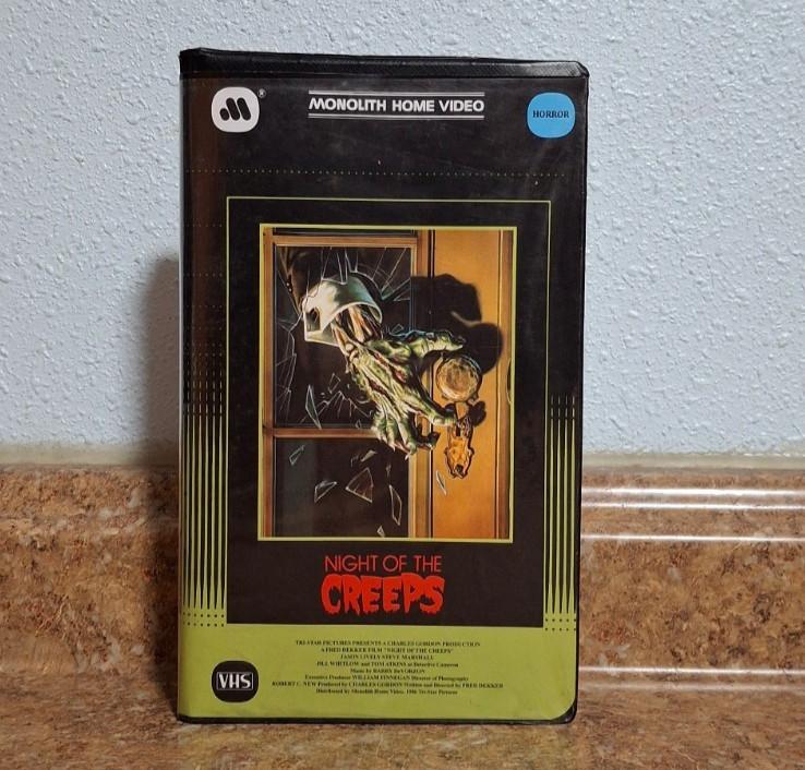 Night Of The Creeps VHS clamshell case