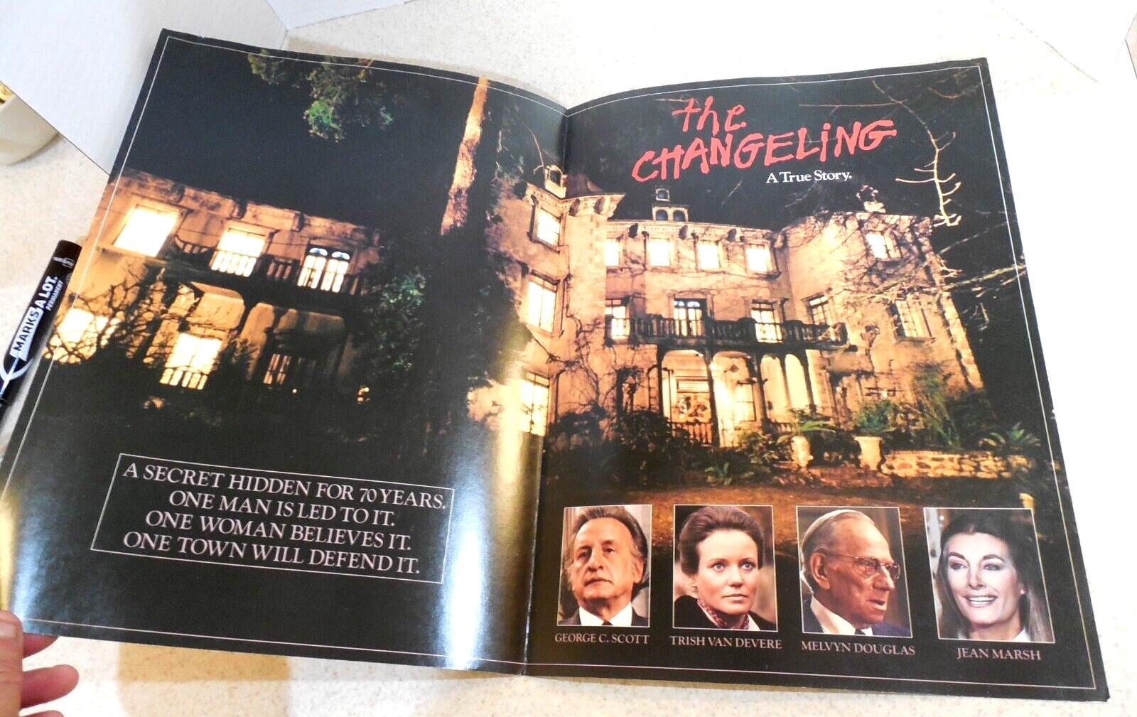 The Changeling Movie Promo Heavy paper ad 1980s George C Scott Horror