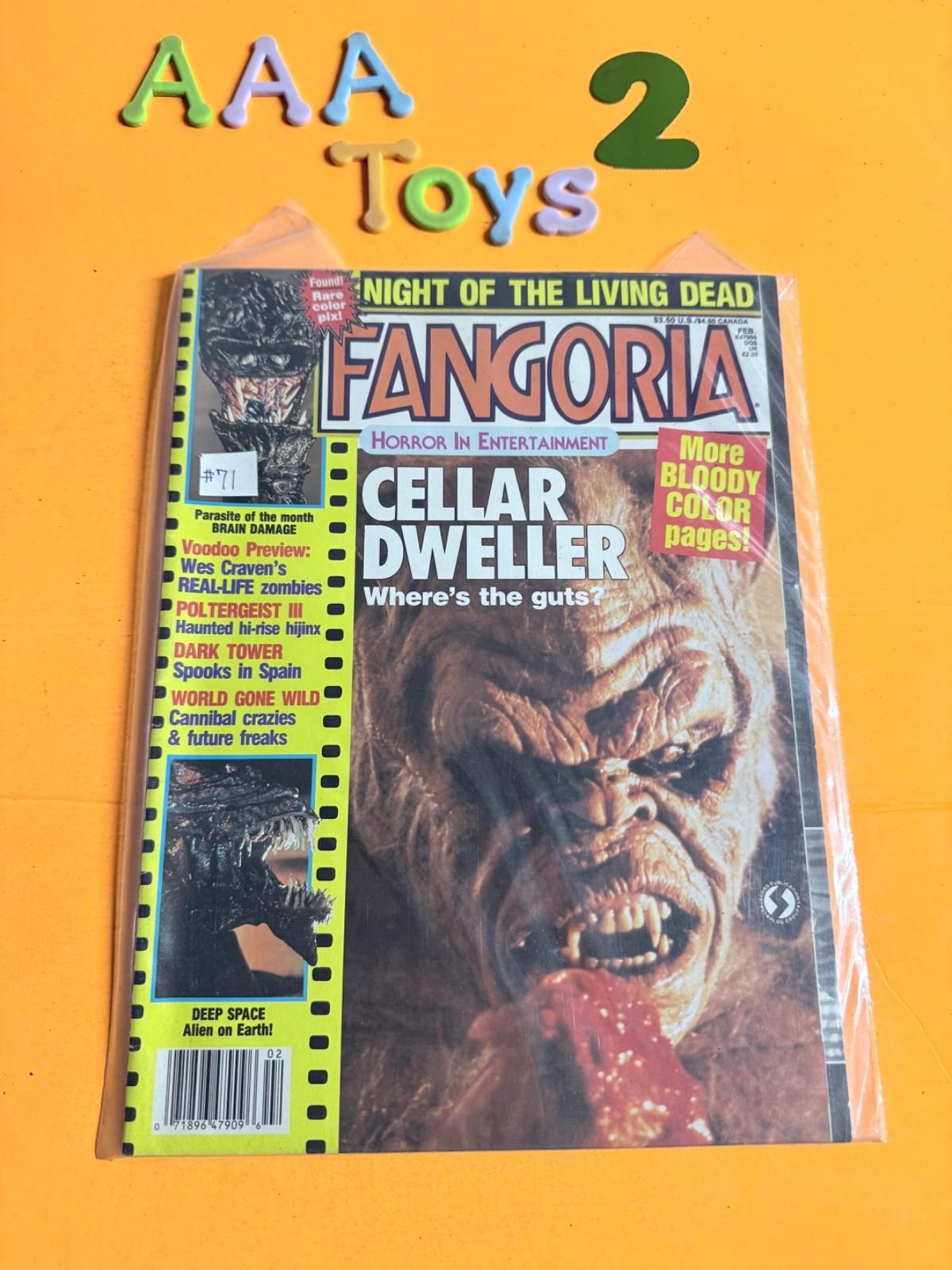 FANGORIA #71 Cellar Dweller Hellraiser Pumpkinhead Poster Vintage Horror