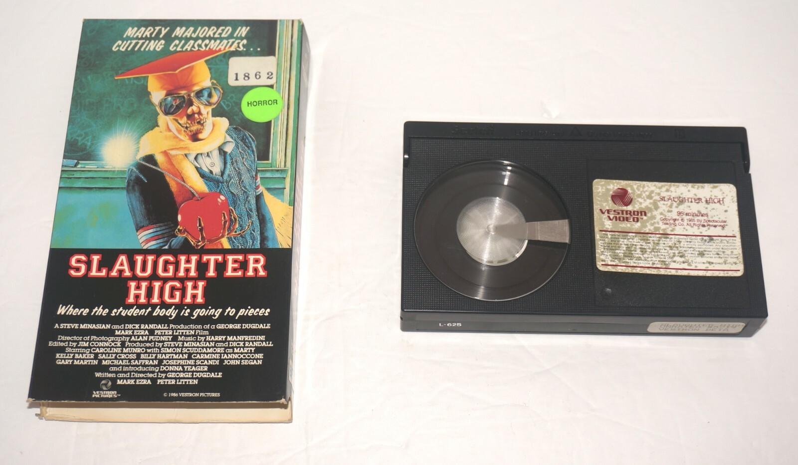Slaughter High Unrated Beta Tape (NOT VHS) with Cardboard Sleeve (1985) - Rare
