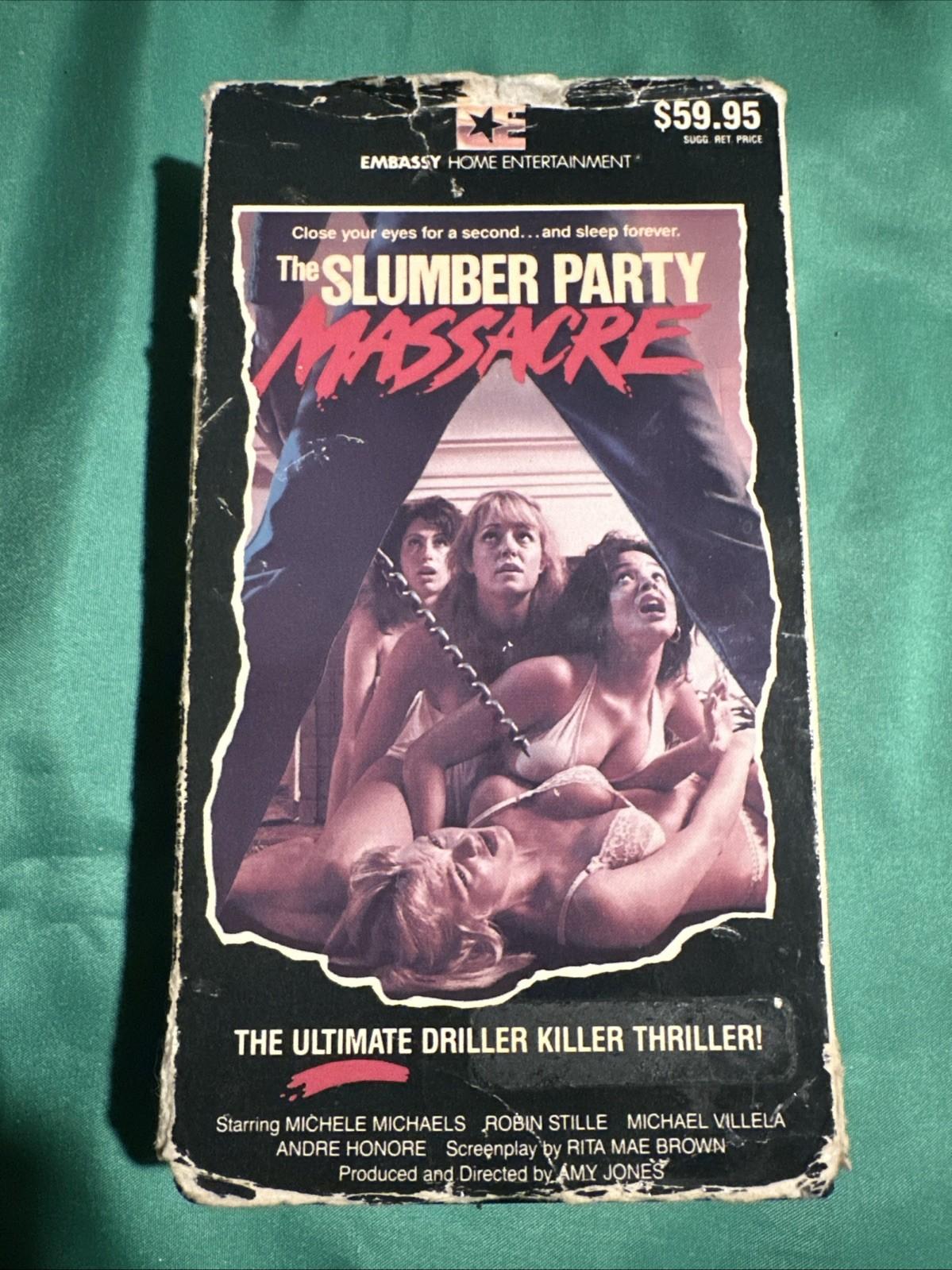 The Slumber Party Massacre VHS Rare OOP Embassy
