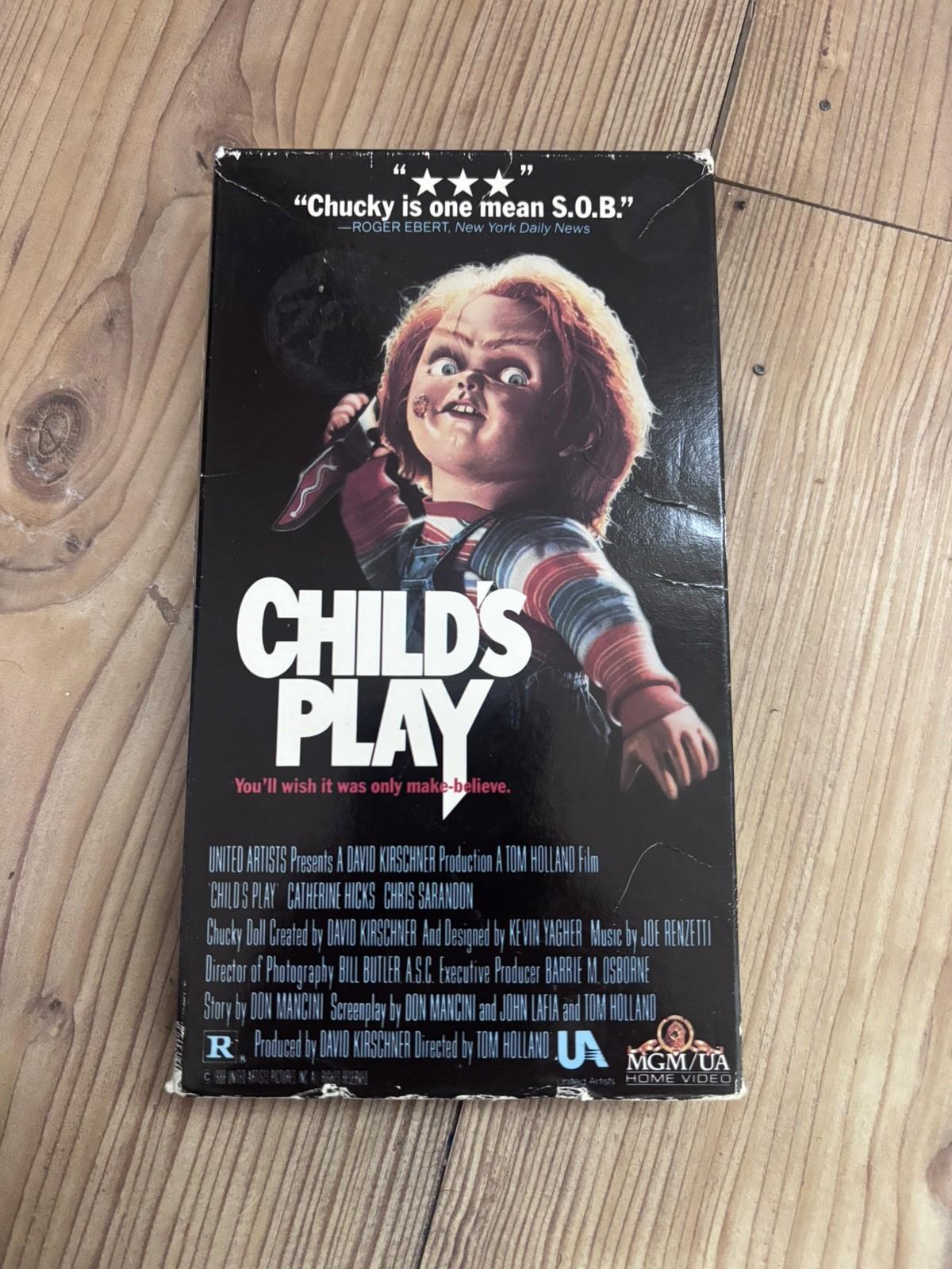 Child’s Play VHS 1989 Original First Print MGM UA M901593 Blue Label Horror Rare