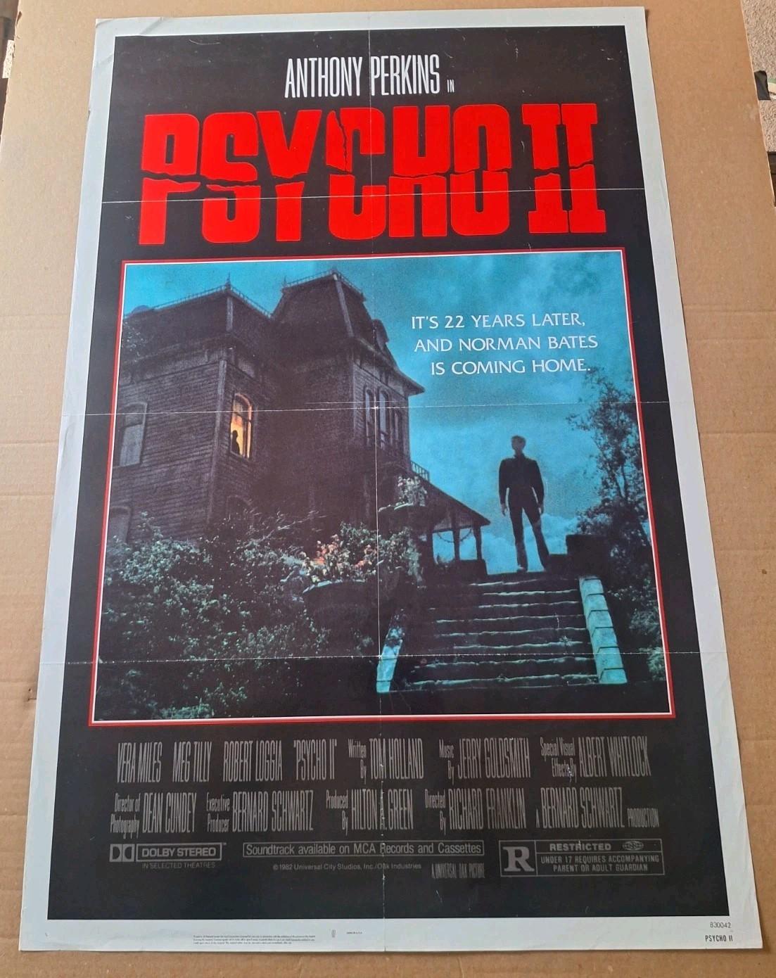 PSYCHO II ~1983~ Authentic Studio-issued, Theatre Used, Single-sided US 1-sheet