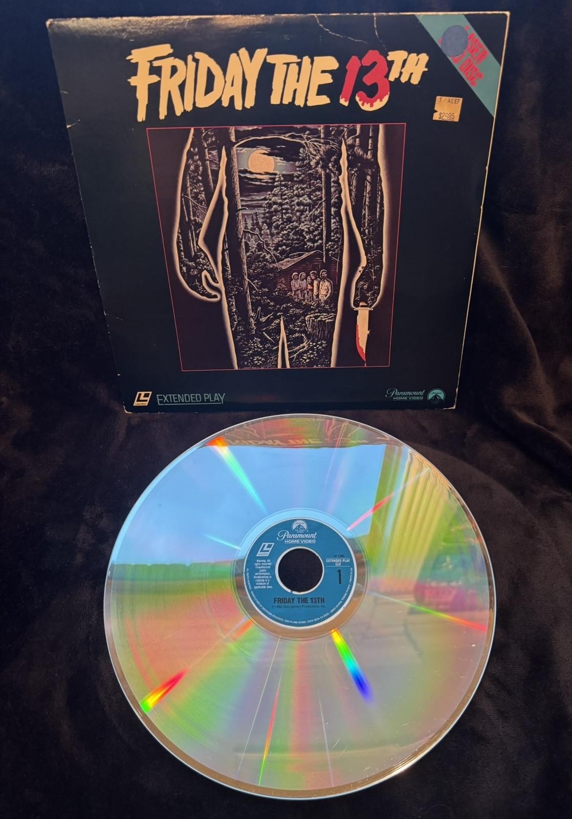 Rare 1980 - Friday The 13th - Laserdisc Videodisc Vintage - Extended Play - VG+