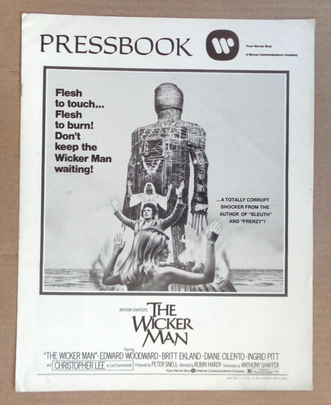 The Wicker Man 1973 original Pressbook Christopher Lee Britt Ekland Ingrid Pitt