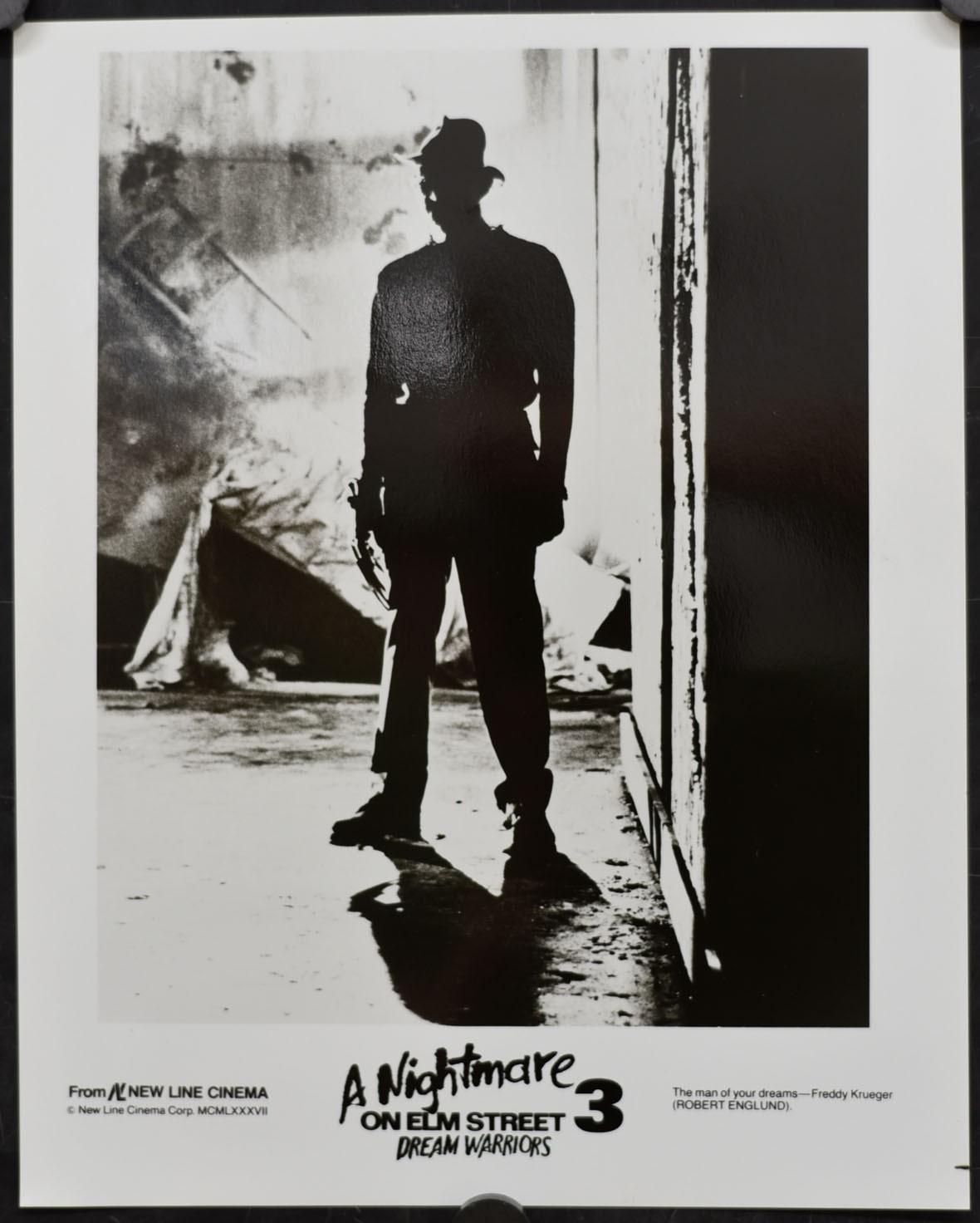 NIGHTMARE On ELM STREET 3 DREAM WARRIORS 1987 (4) 8X10 B&W PRESS MOVIE STILLS