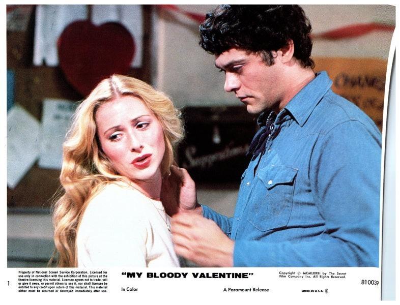 My Bloody Valentine Original Lobby Card Paul Kelman Lori Hallier 1981 Horror 