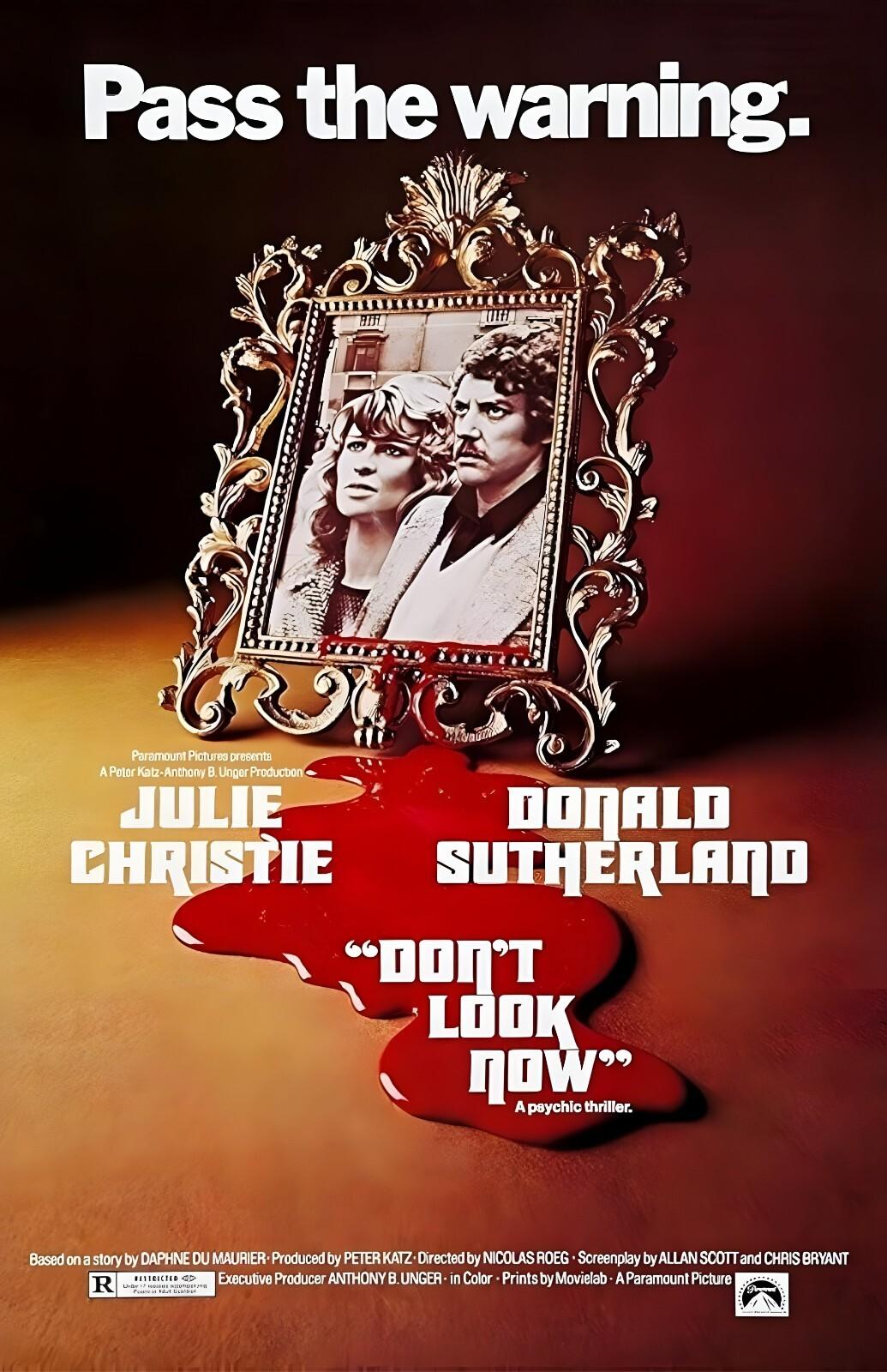 Don't Look Now 1973 Donald Sutherland Julie Christie Movie Poster Art Horror C