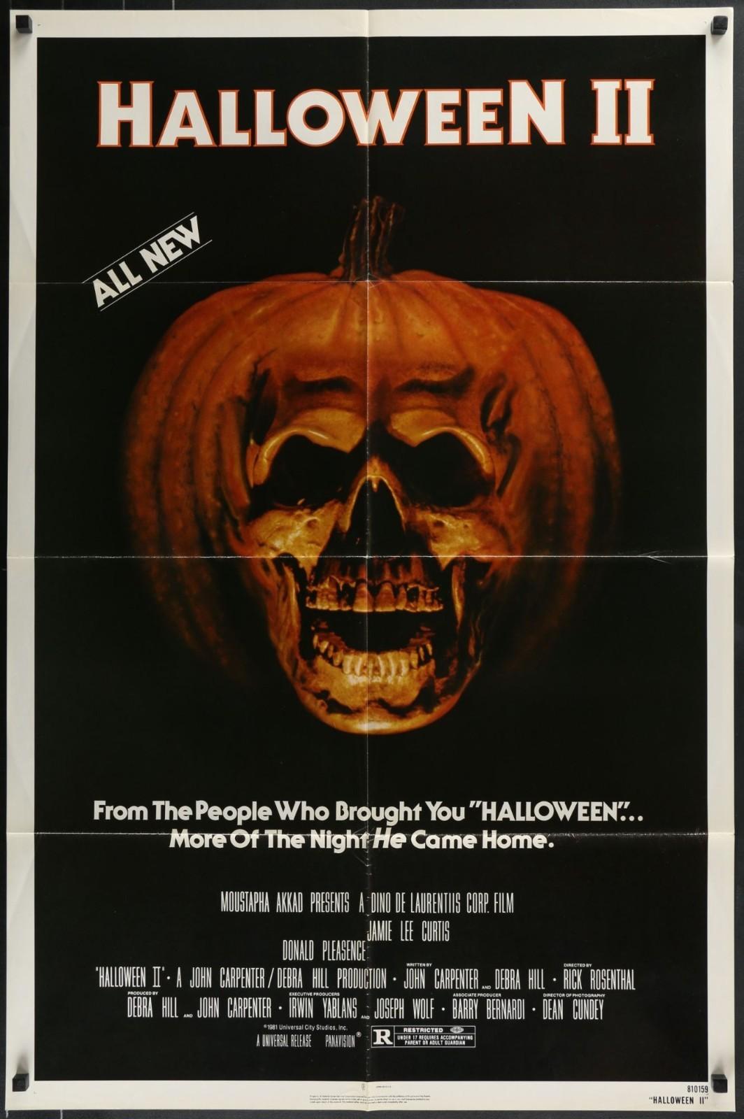 Halloween II (1981) Original Folded Movie Poster