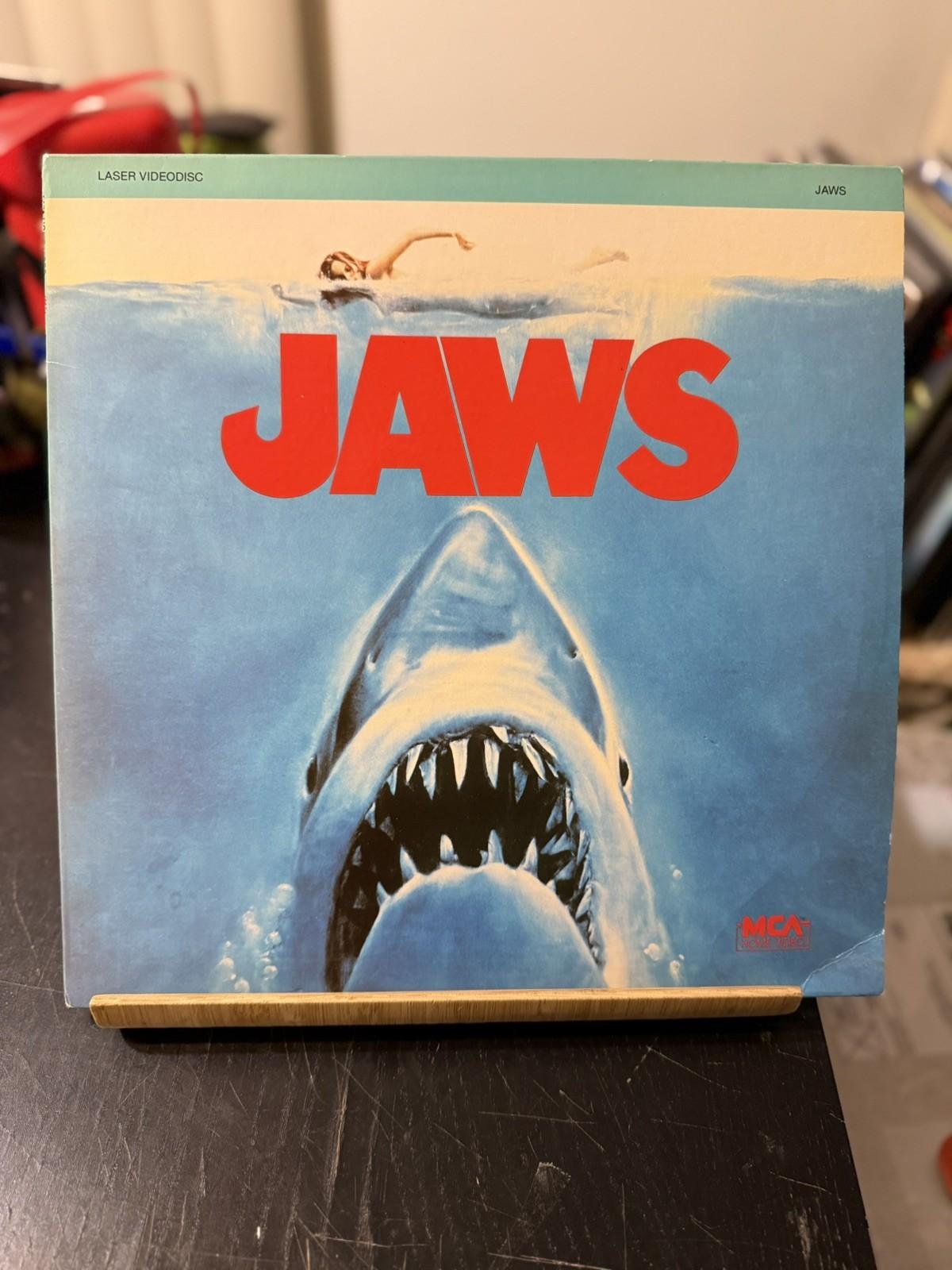 Jaws Laserdisc Stephen Spielberg, 1975 ~ 1984 release, LD VG + Horror Rare Vers