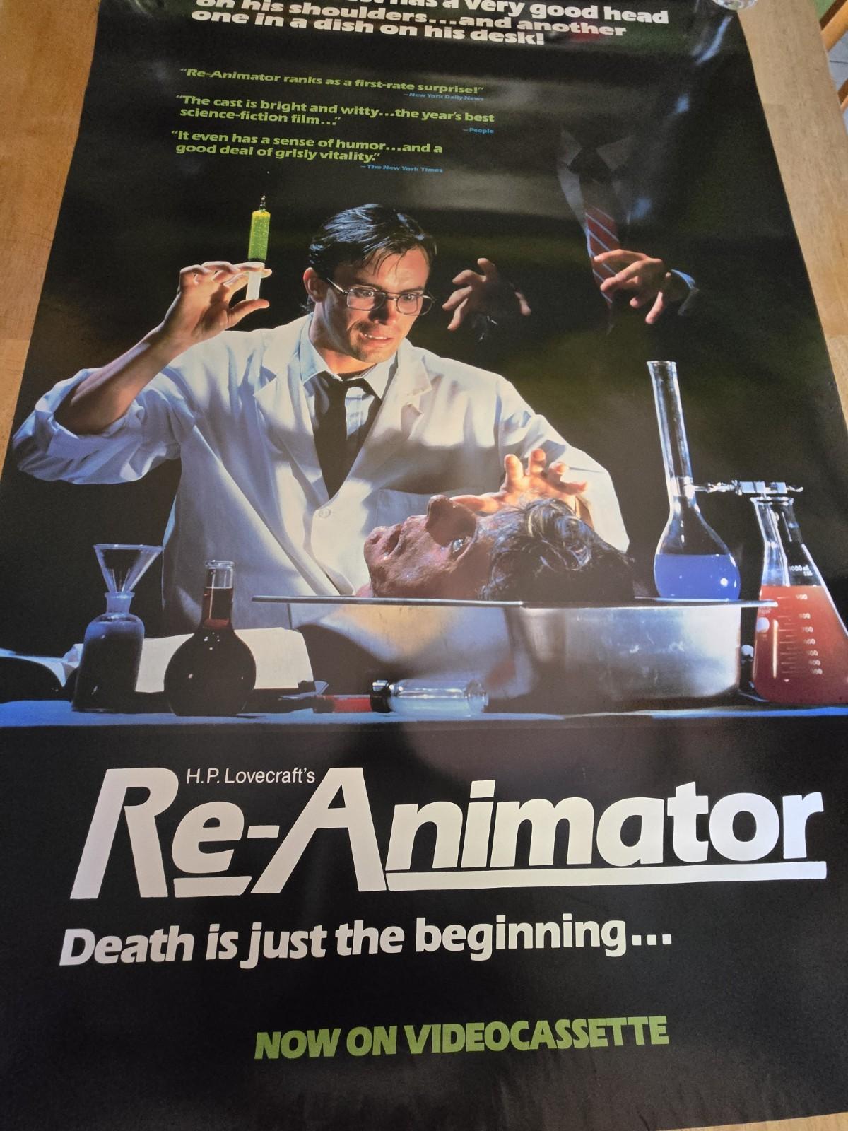 1986 Re-Animator Vintage Movie Promotional Poster 27x40 Rolled One Sheet