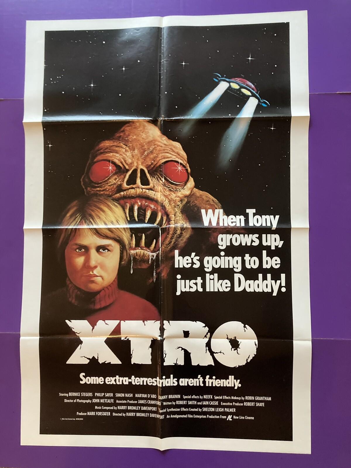 XTRO ORIGINAL ONE SHEET MOVIE POSTER 1983