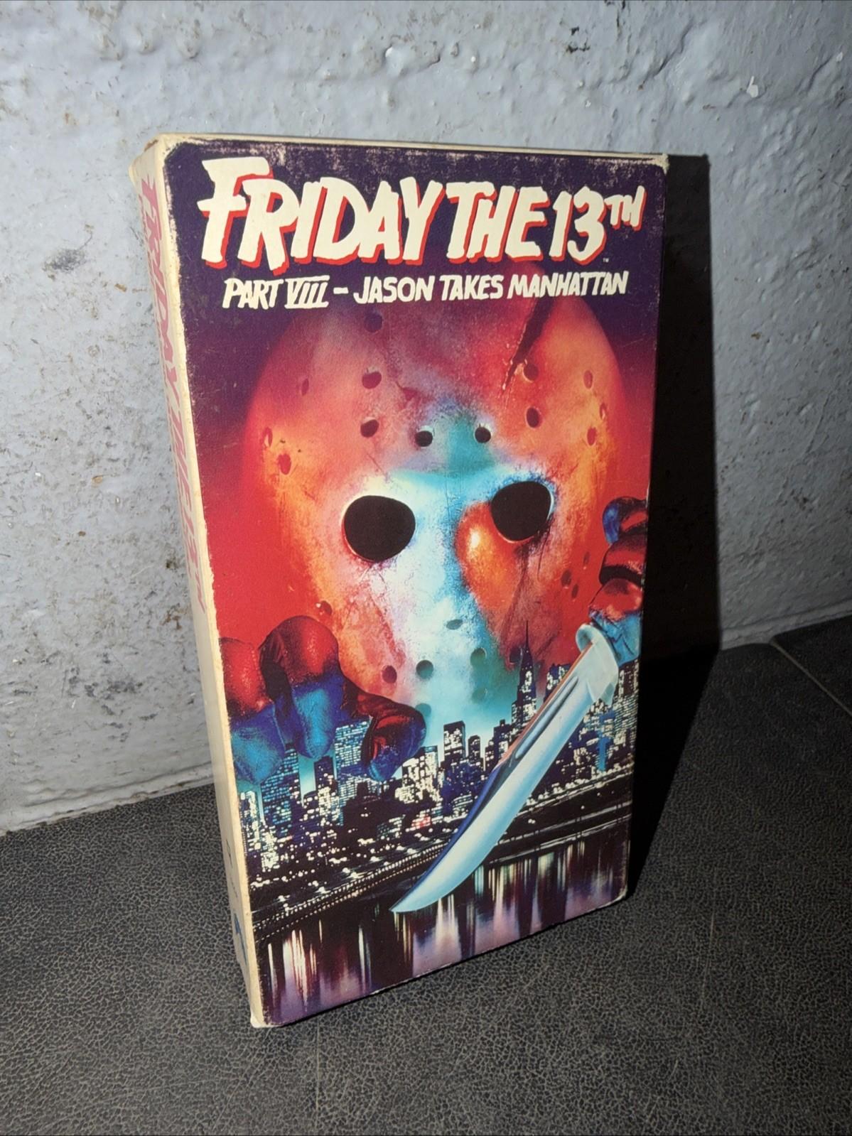 Friday The 13th Part VIII  (Jason Takes Manhattan) 1989 VHS Tape and Cover