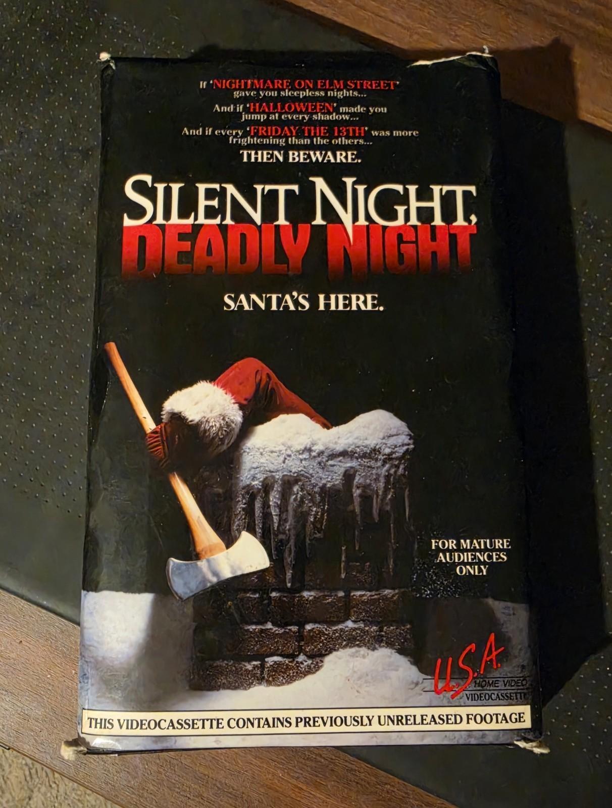Silent Night Deadly Night Big Box Uncut VHS - TESTED