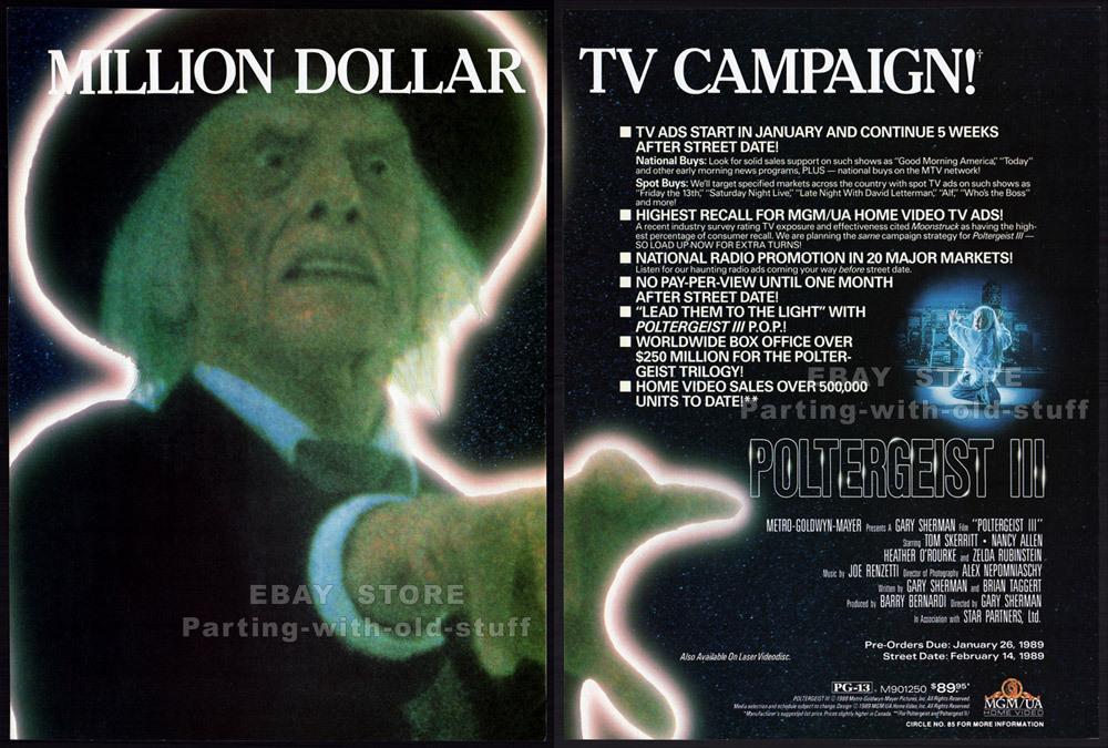 POLTERGEIST III__Orig. 1988 Trade print AD promo__NANCY ALLEN_LARA FLYNN BOYLE_3