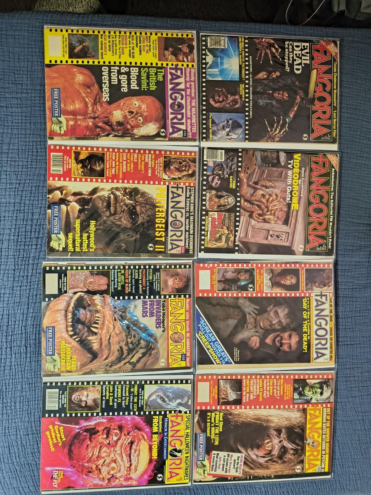 VINTAGE FANGORIA HUGE LOT! 81 ISSUES W BAGS AND BOARDS. Please read description 