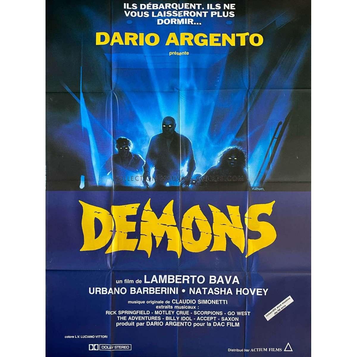 DEMONS French Movie Poster  - 47x63 in. - 1988 - Lamberto Bava, Michele Soavi