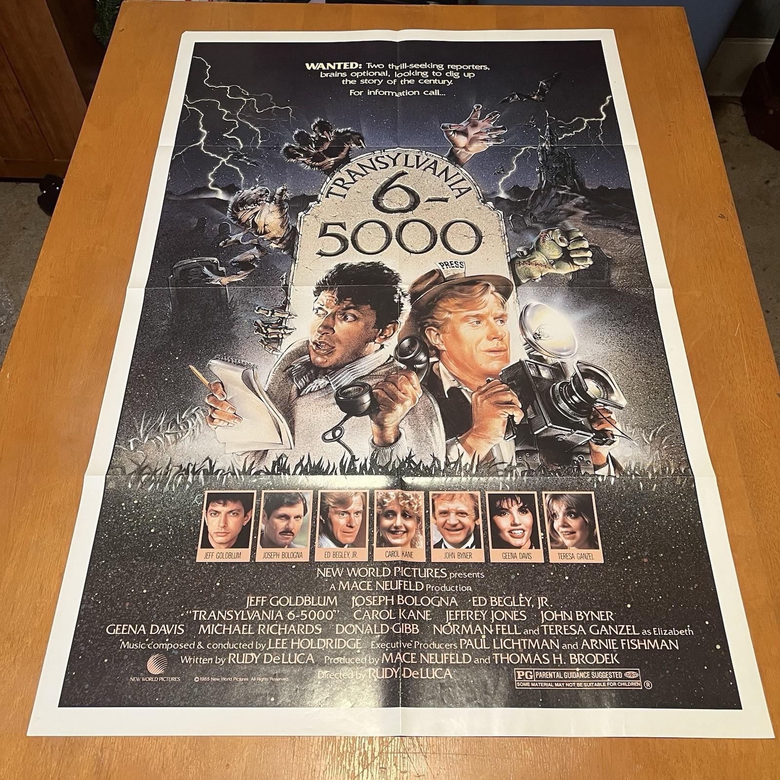 Transylvania 6-5000 Original 1985 Folded Movie 1sh 27x40 Poster Jeff Goldblum