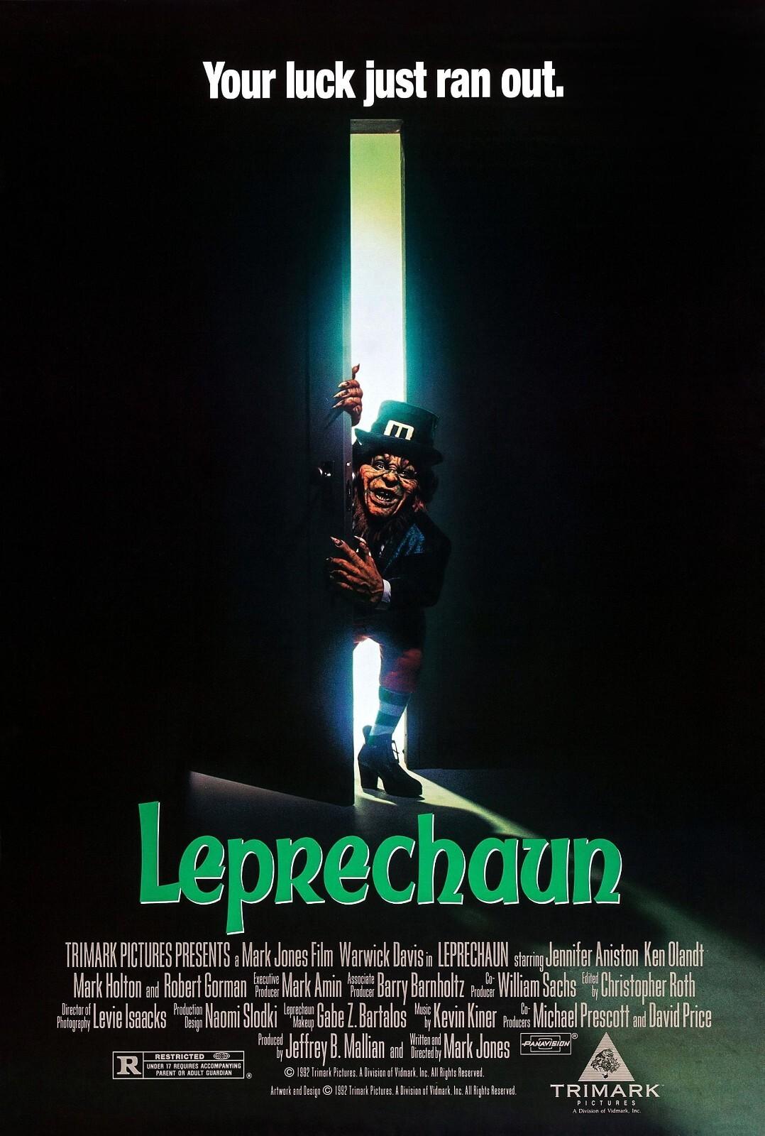 1993 Leprechaun Movie Poster 11X17 Warwick Davis Jennifer Aniston Horror 🍀🍿