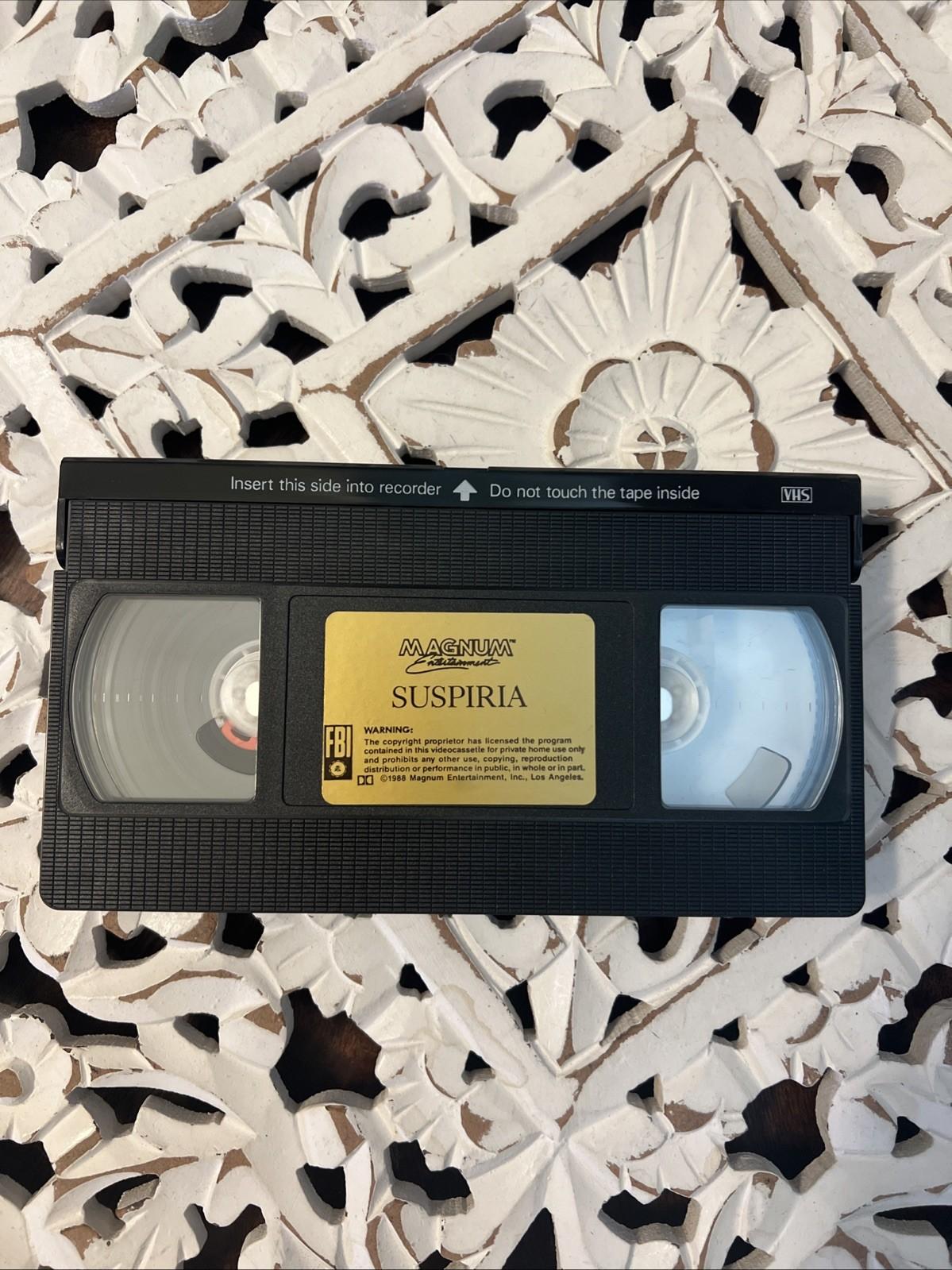 Suspiria VHS 1977 Dario Argento Italian 1988 Horror Uncensored Slasher Witch VCR