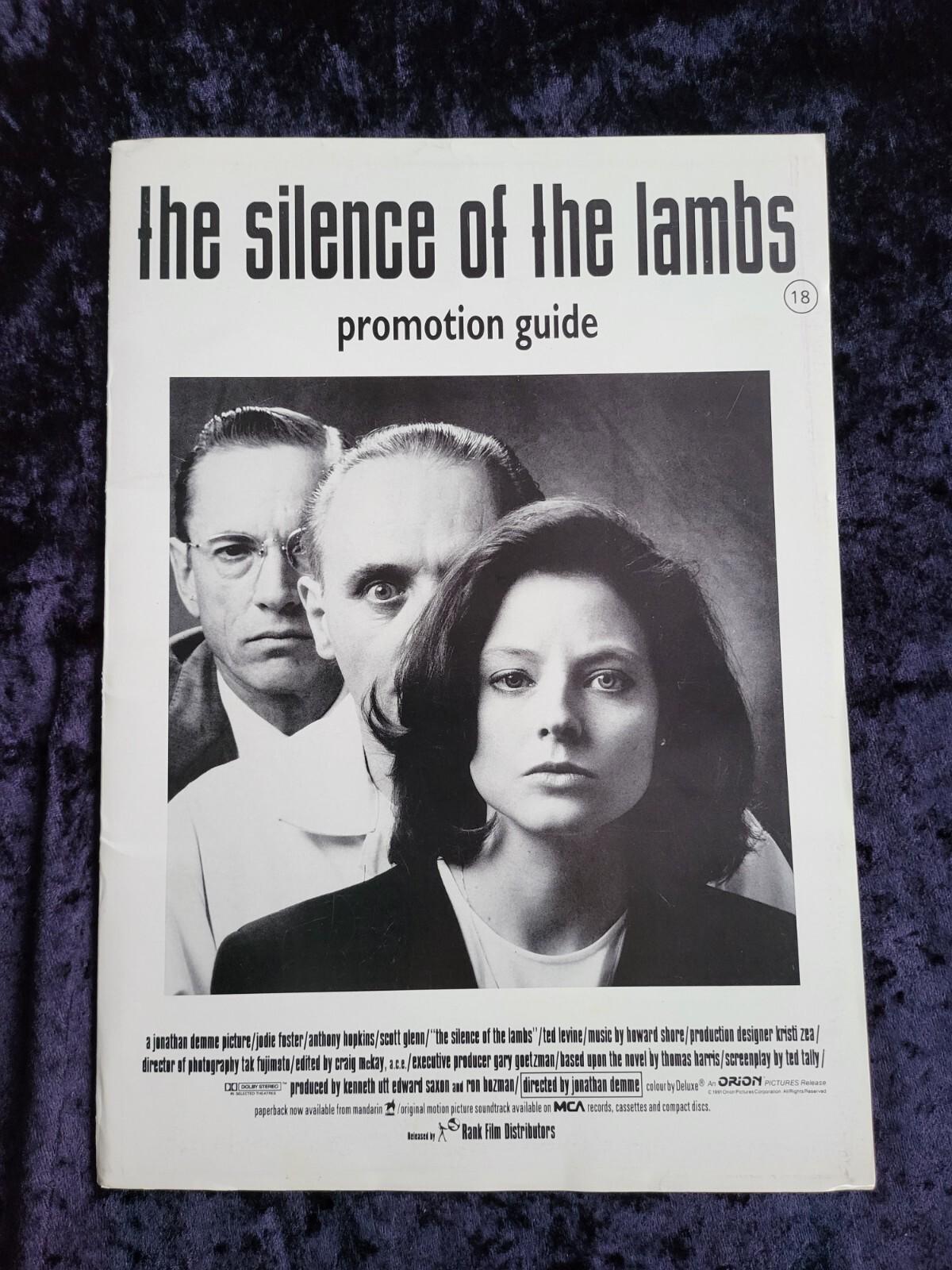 The Silence Of The Lambs british promotion guide in folder