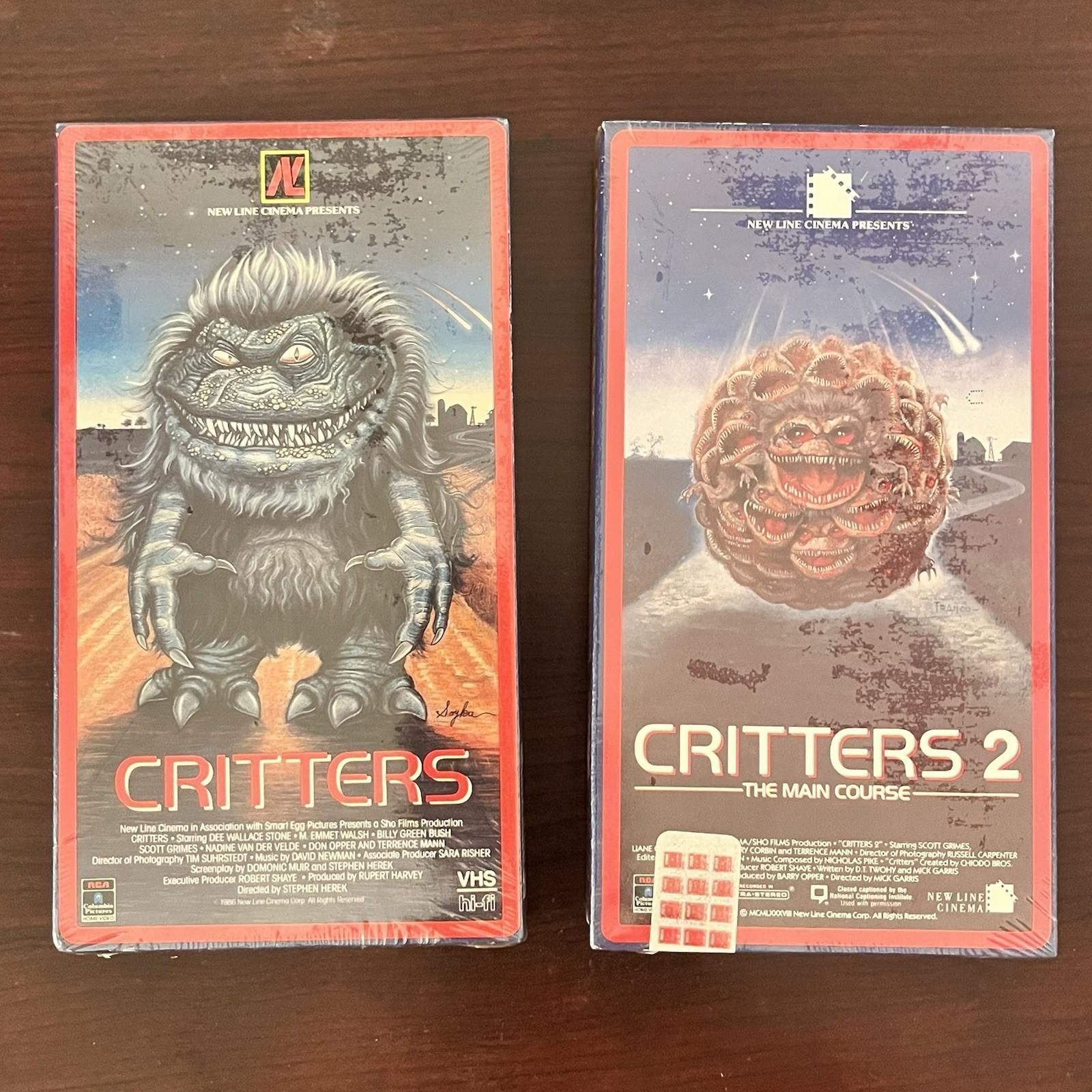 Critters VHS 1987 & Critters 2 The Main Course 1988 Factory Sealed  RCA/Columbia