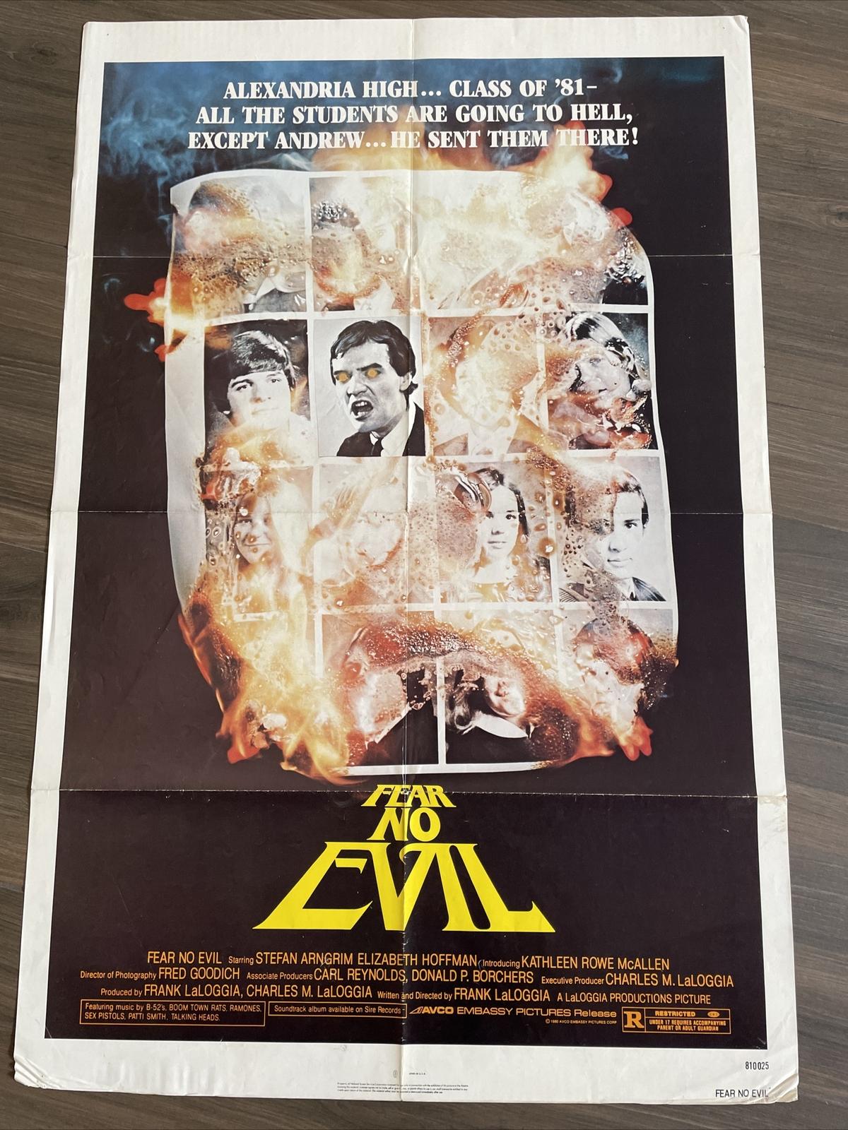 Fear No Evil original one sheet movie poster 1981 Horror