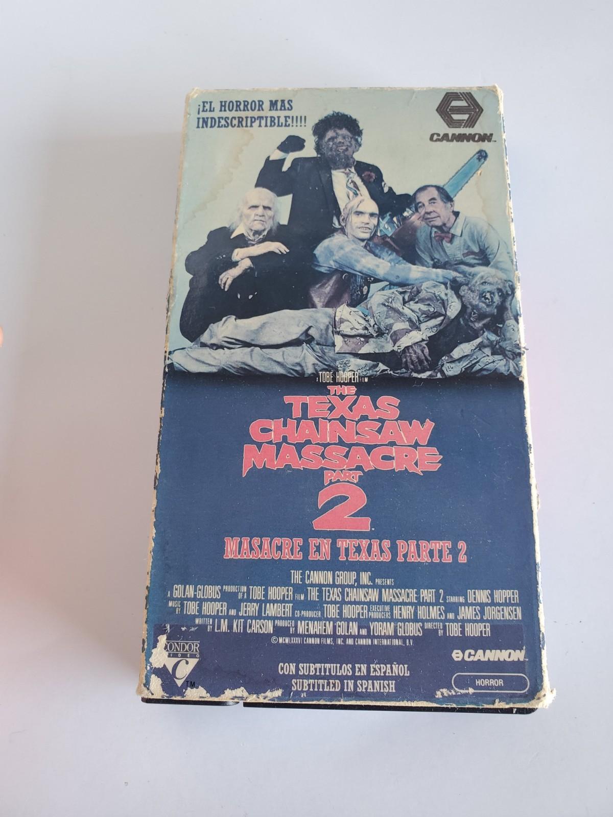 1986 The Texas Chainsaw Massacre Part 2 VHS W/ Spanish Subbed- RARE/HTF