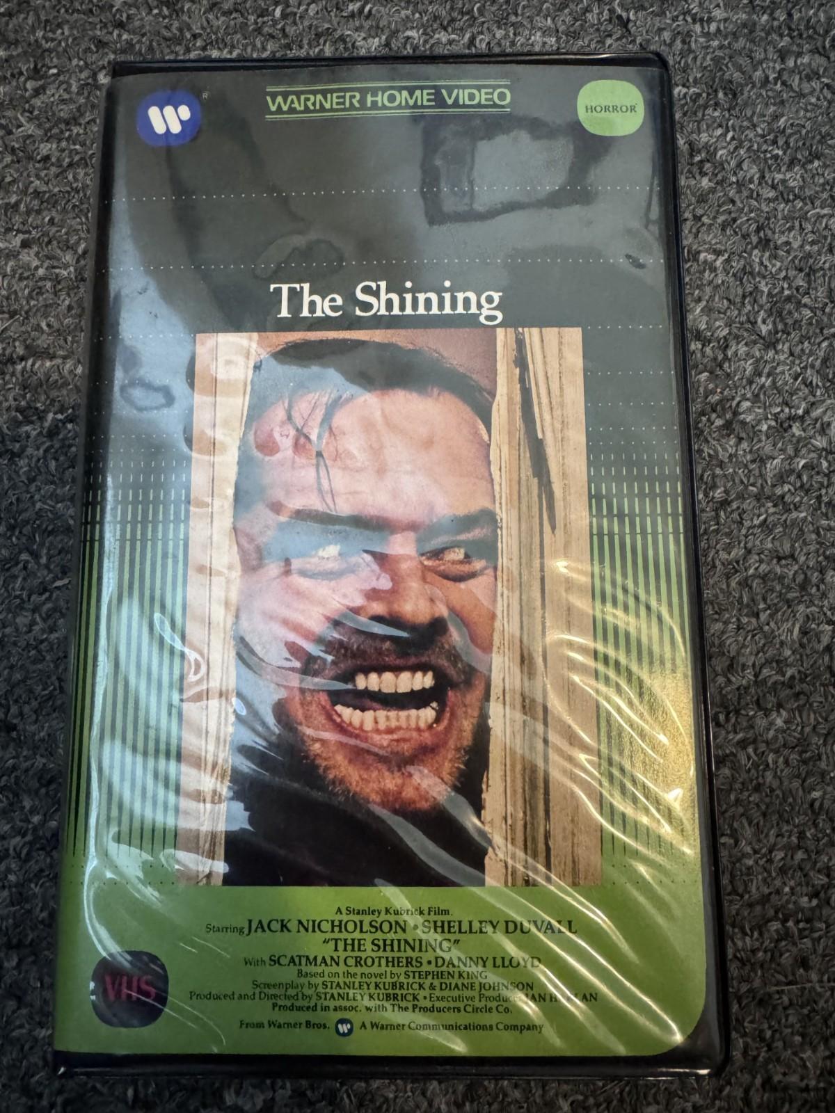 The Shining - VHS 1980 Horror Warner Home Video Original Clamshell Case (TESTED)