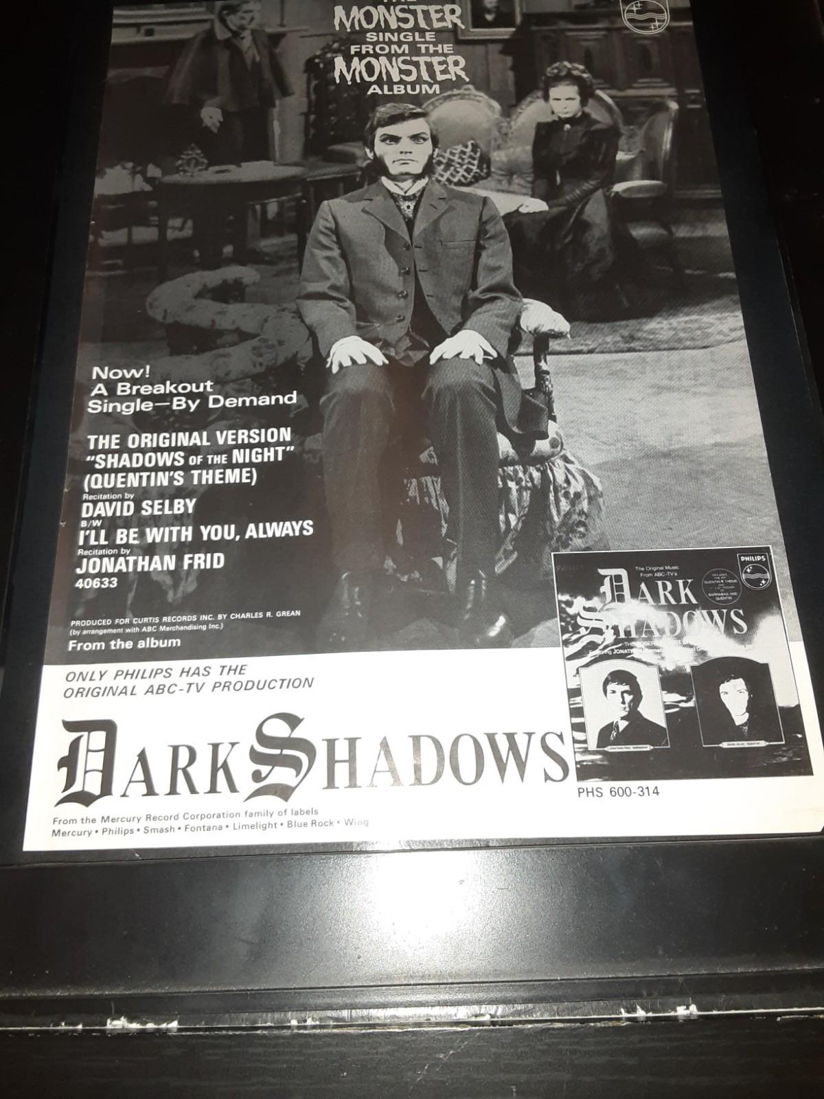 Dark Shadows Shadows Of The Night Rare Original Promo Poster Ad Framed