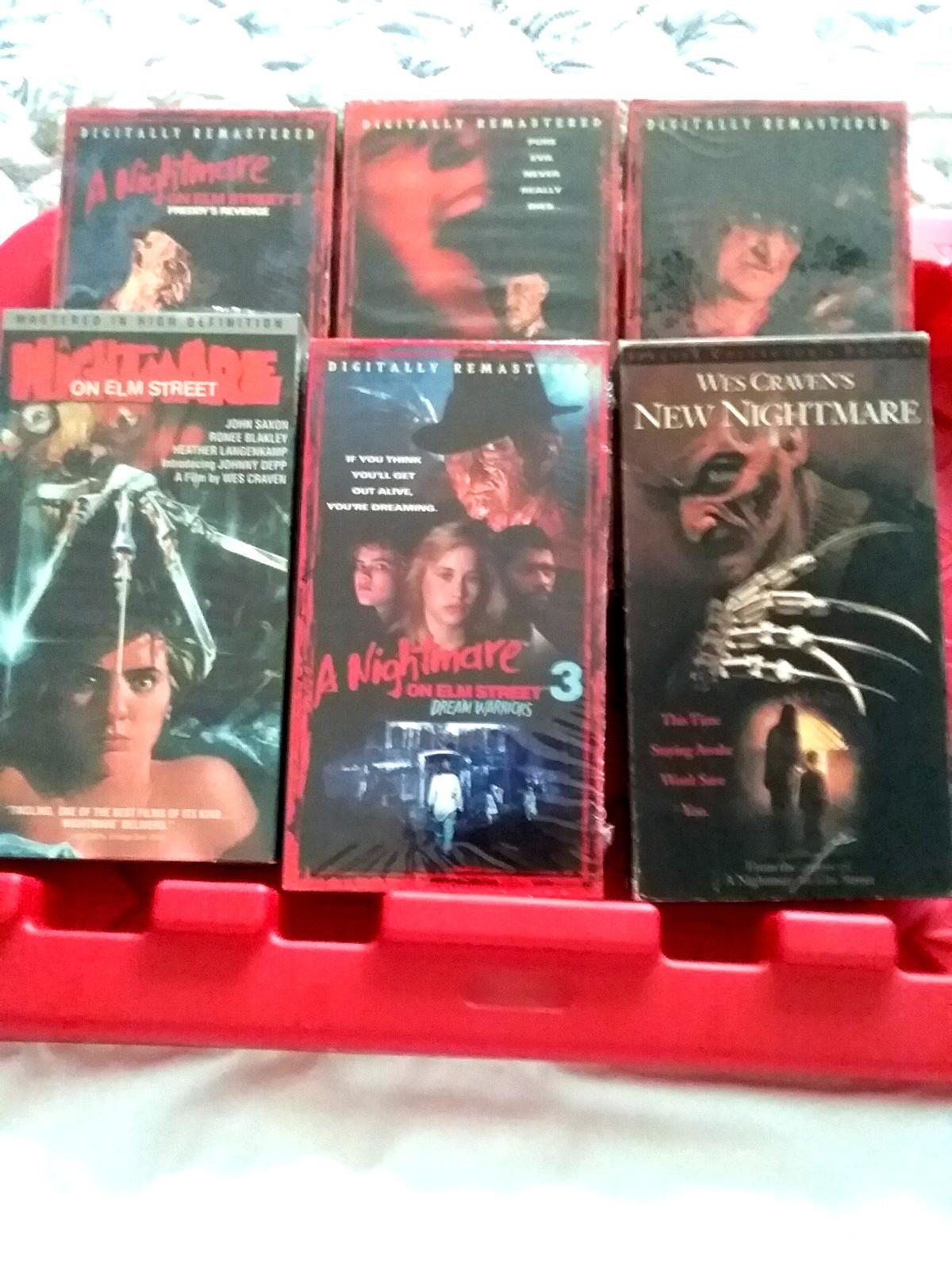 VHS tapes Horror Nightmare on Elm Street, rare vintage lot see photos