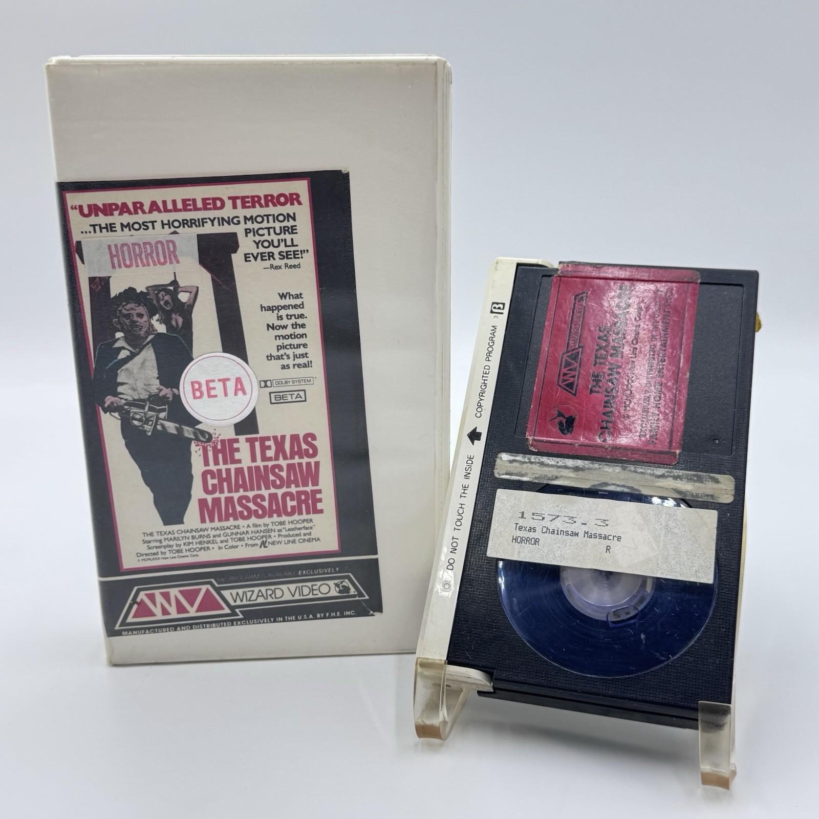 Texas Chainsaw Massacre Betamax Wizard Video NOT VHS RARE 1st Edition Cult Class