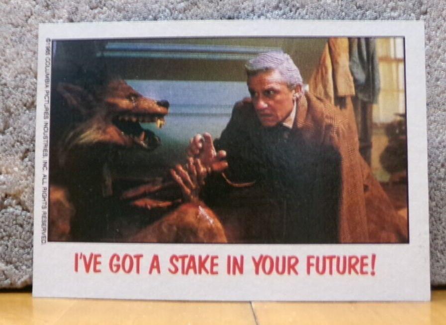 VINTAGE 1985 FRIGHT FLICKS TRADING CARD # 17 FRIGHT NIGHT