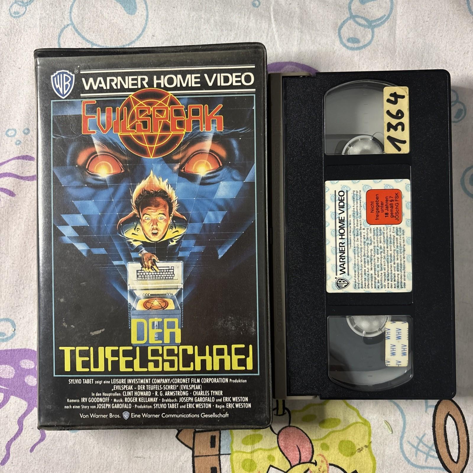 EVILSPEAK 1981 HORROR VHS RARE German Import