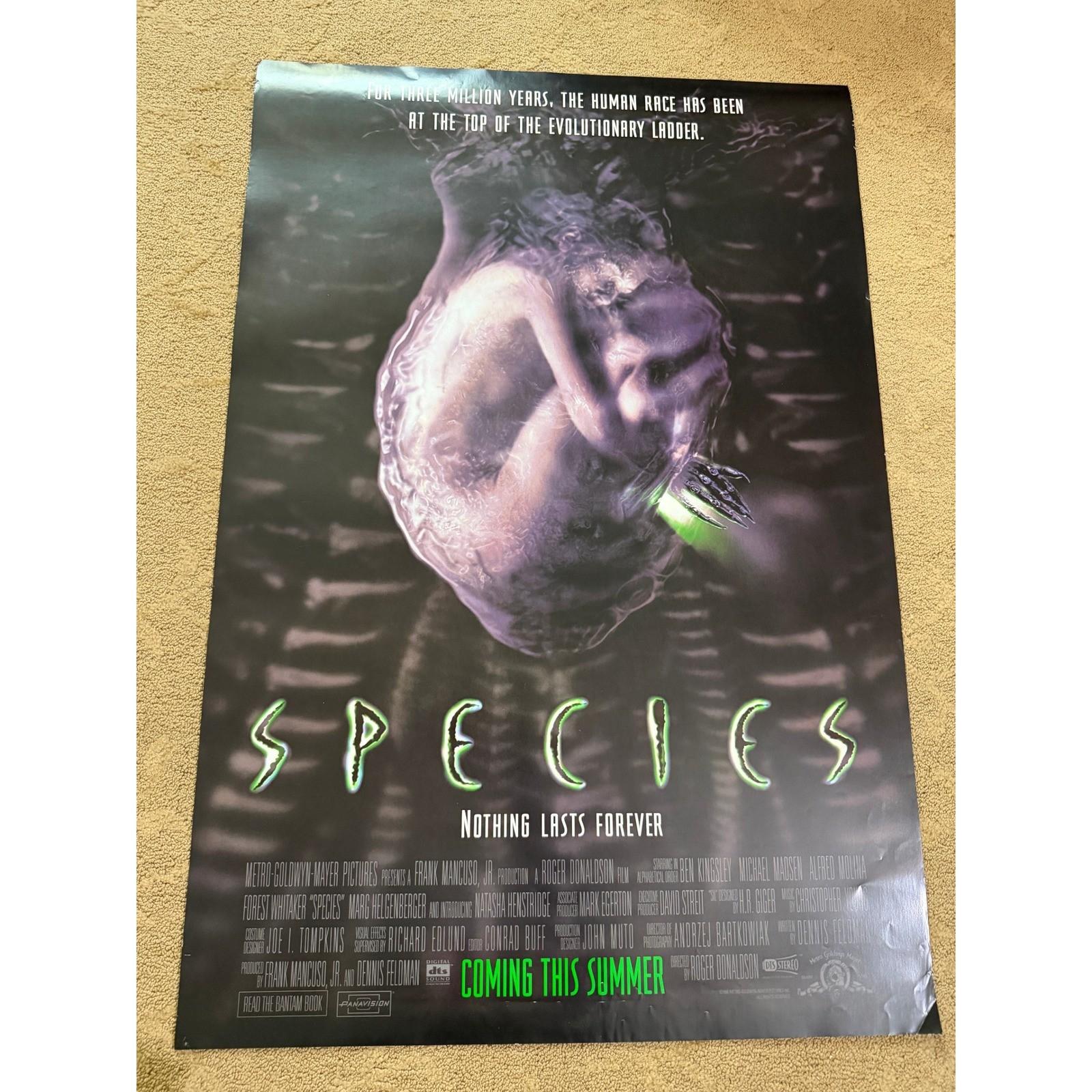 Species 1995 Original Movie Poster HR Giger Sci-Fi Horror 27x40 Teaser Vintage