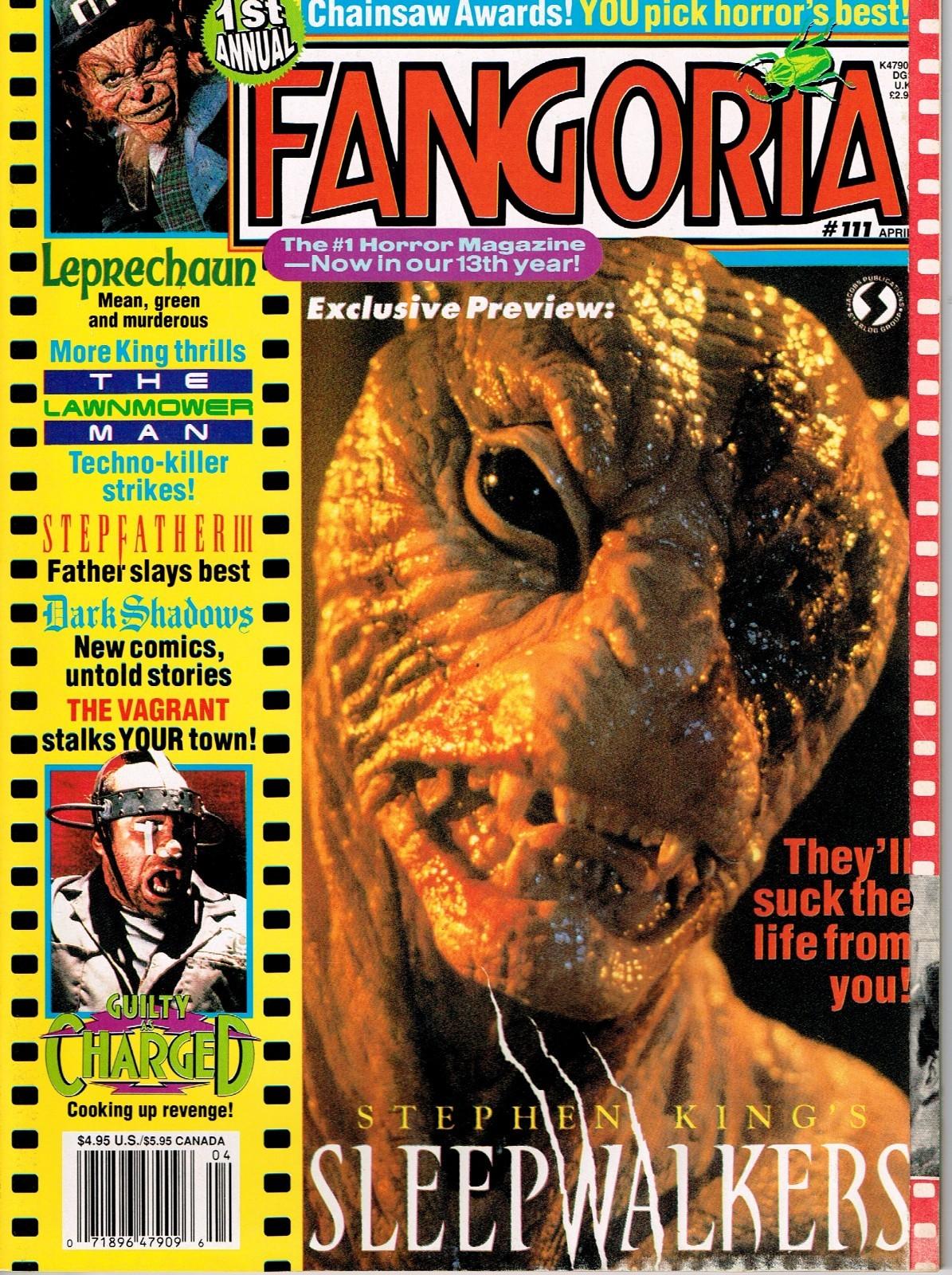 FANGORIA #111 APRIL 1992 SLEEPWALKERS DARK SHADOWS CHAINSAW AWARDS