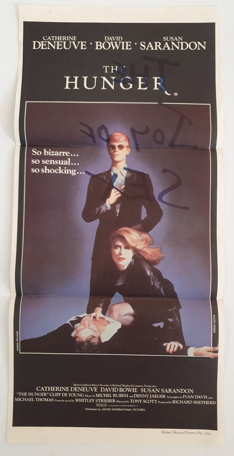 The Hunger David Bowie 1983 Australian Daybill Cinema Poster US Only