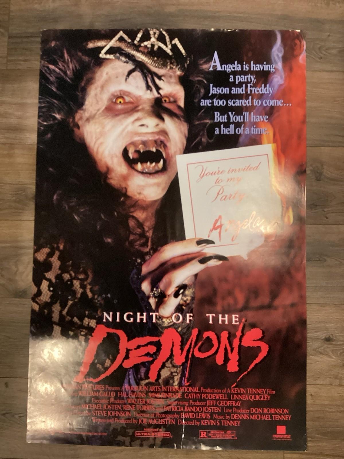 NIGHT OF DEMONS - 27x40 Rolled Movie Poster 1988 Horror Kevin Tenney