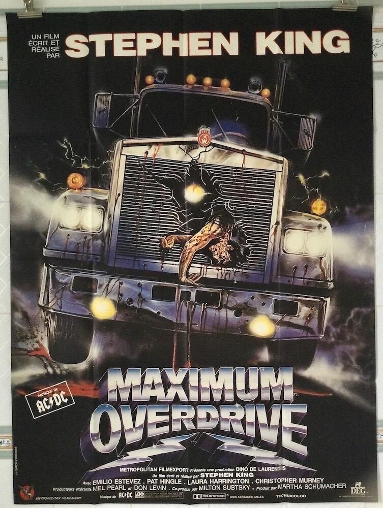 MAXIMUM OVERDRIVE (1986) STEPHEN KING - French 47x63 - GREAT ARTWORK by Sciotti