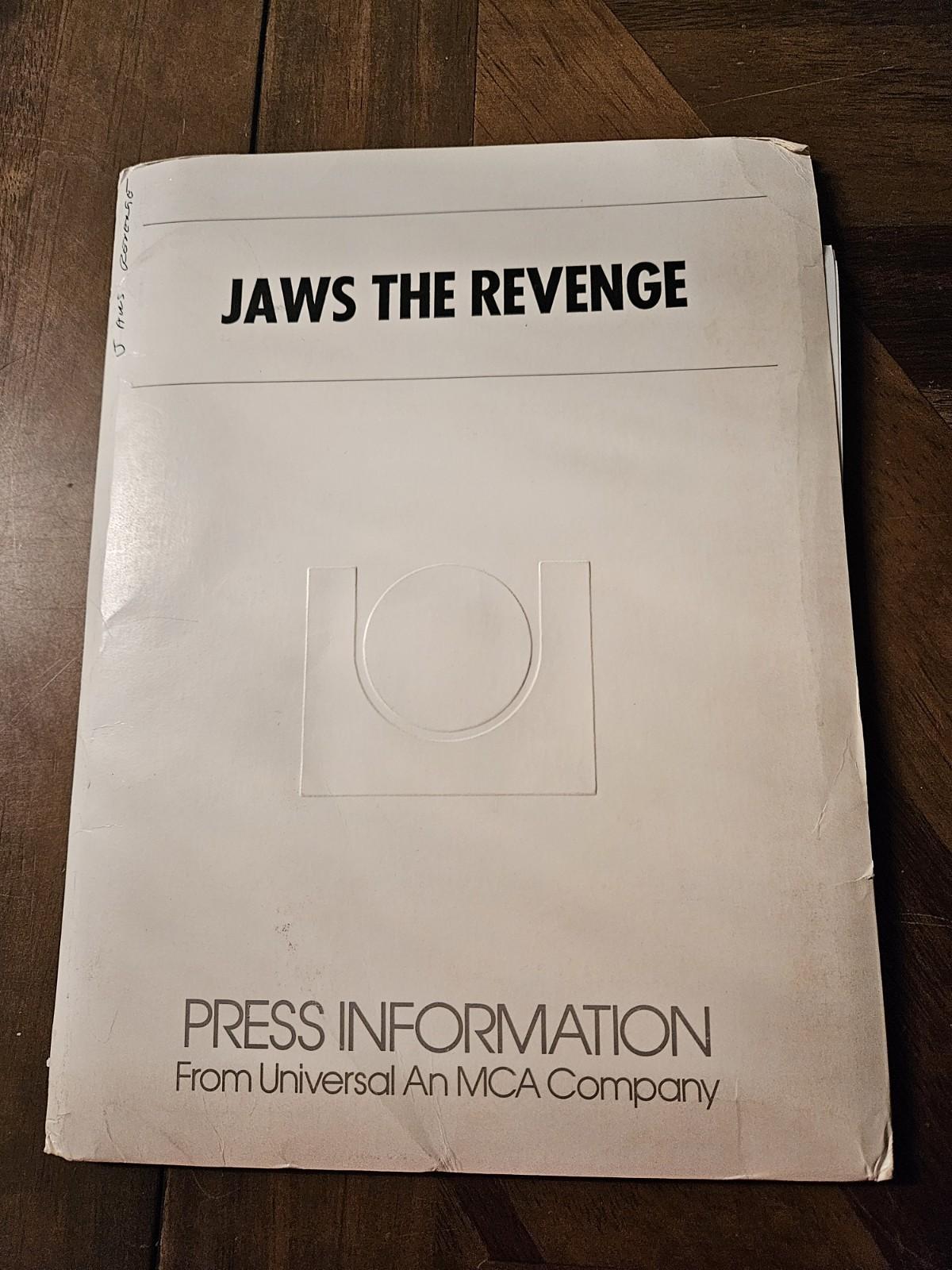 Rare Original Jaws The Revenge Movie Press Kit