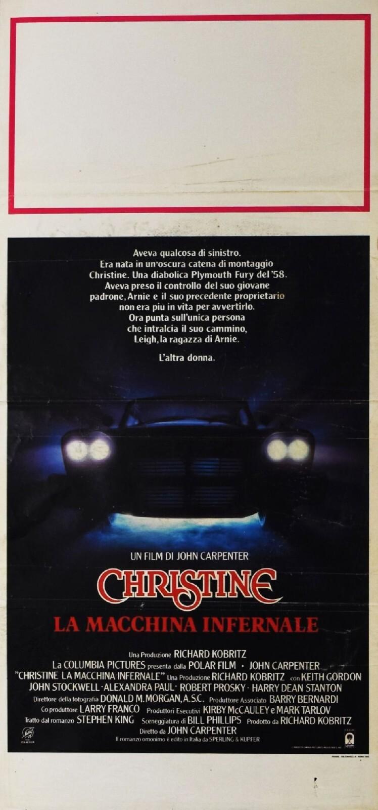 Christine John Carpenter Original Italian Locandina Poster 1983