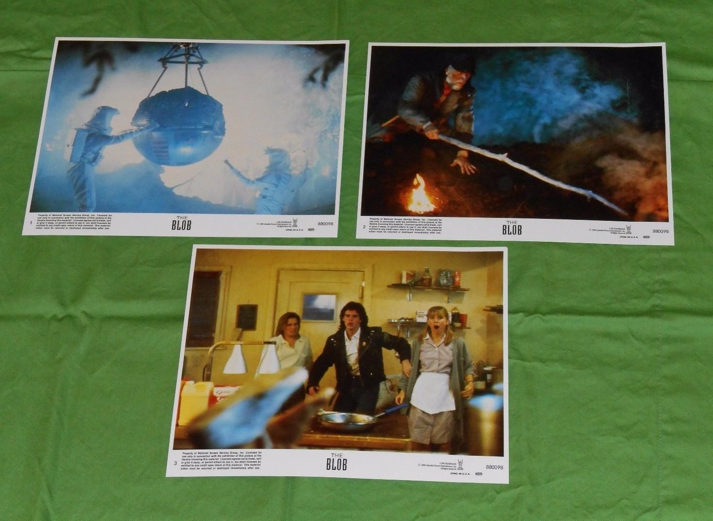 original THE BLOB (1988) 8x10 lobby card LOT x3