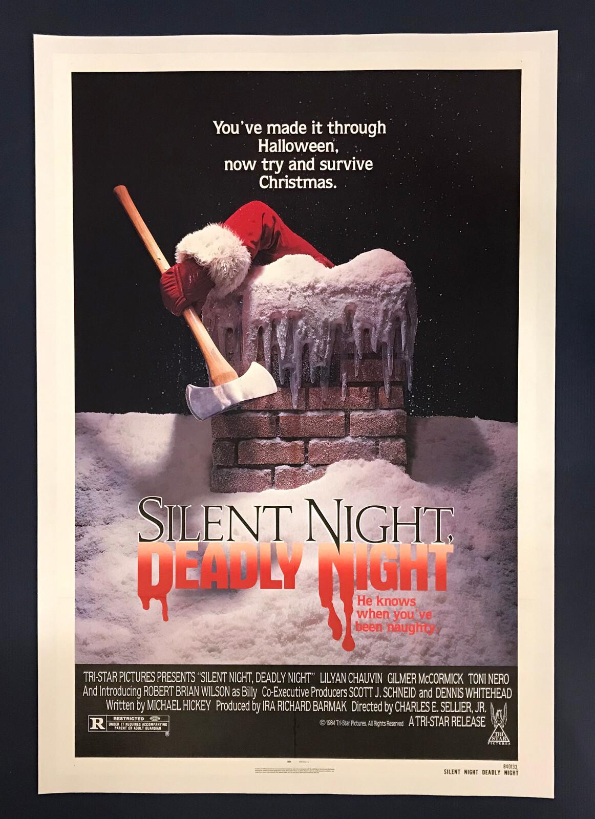 SILENT NIGHT DEADLY NIGHT (1984) Original Movie Poster on LINEN