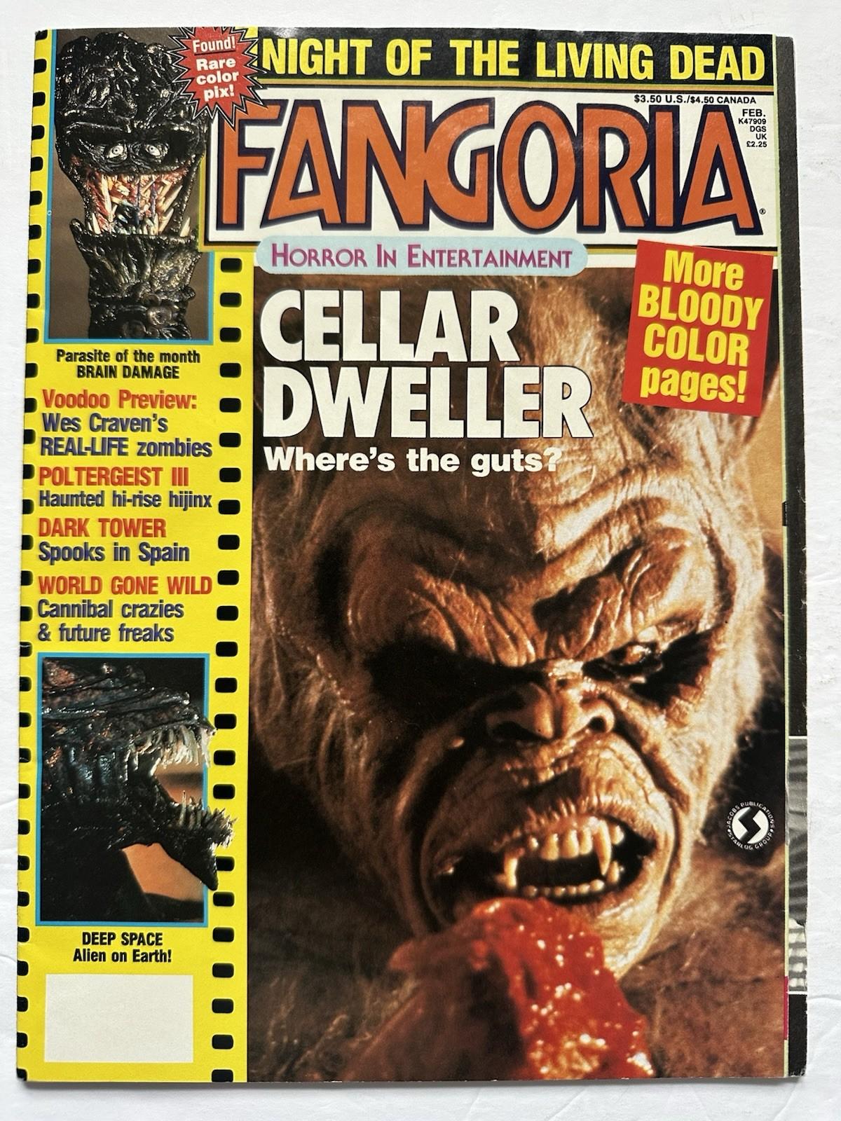 FANGORIA #71 Feb. 1988 (Starlog) “Cellar Dweller” Cover Night of the Living Dead