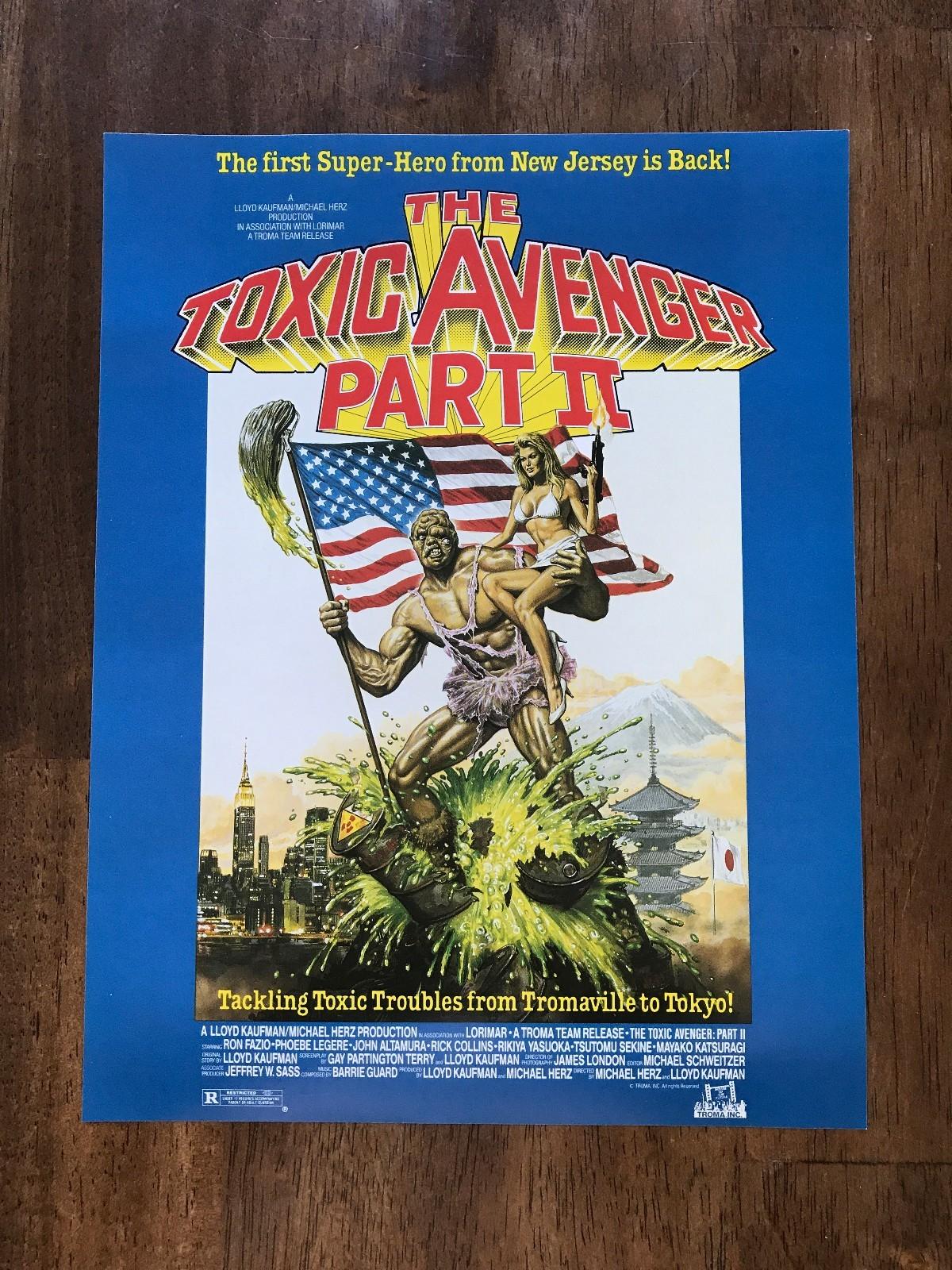 Original Toxic Avenger Part II  8 1/2 x 11 Lobby Card Mint Condition
