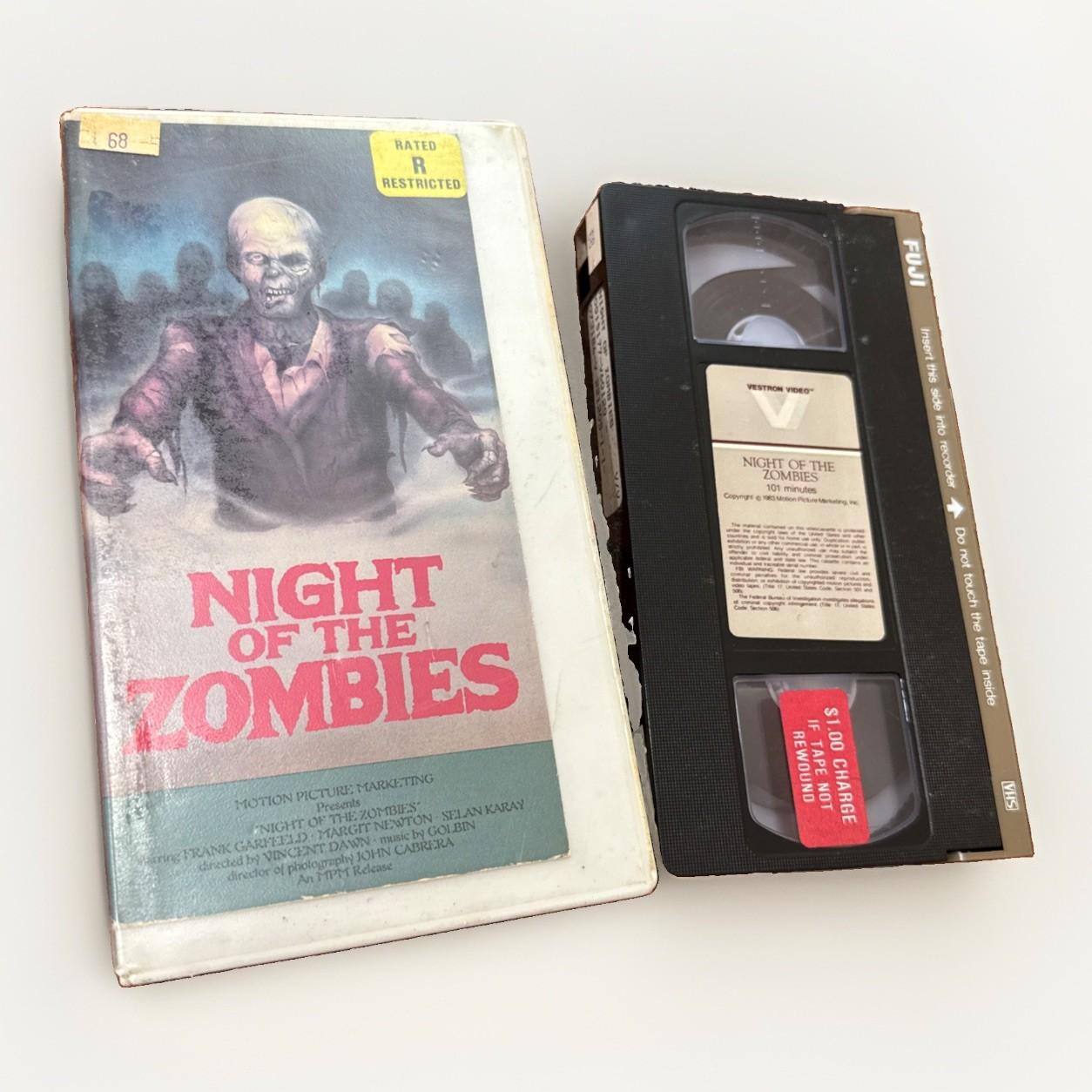 Night Of The Zombies Vestron 1983 VHS Horror Killing Gore Tested RARE HTF Zombie