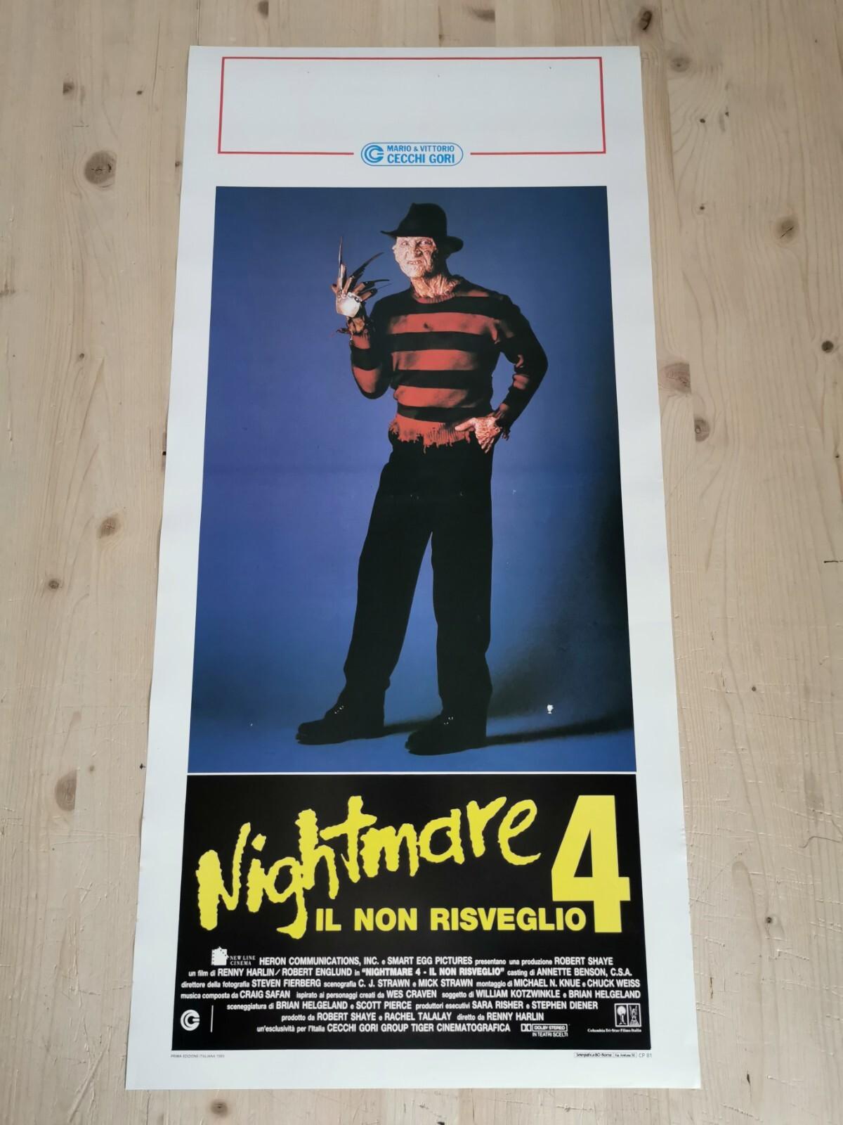 A NIGHTMARE ON ELM STREET 4: THE DREAM MASTER Original Movie Poster 12x27" Ita
