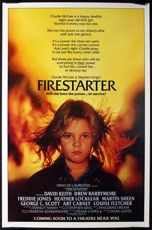 Firestarter Original 1984 Rolled One Sheet Advance Movie Poster - Stephen King